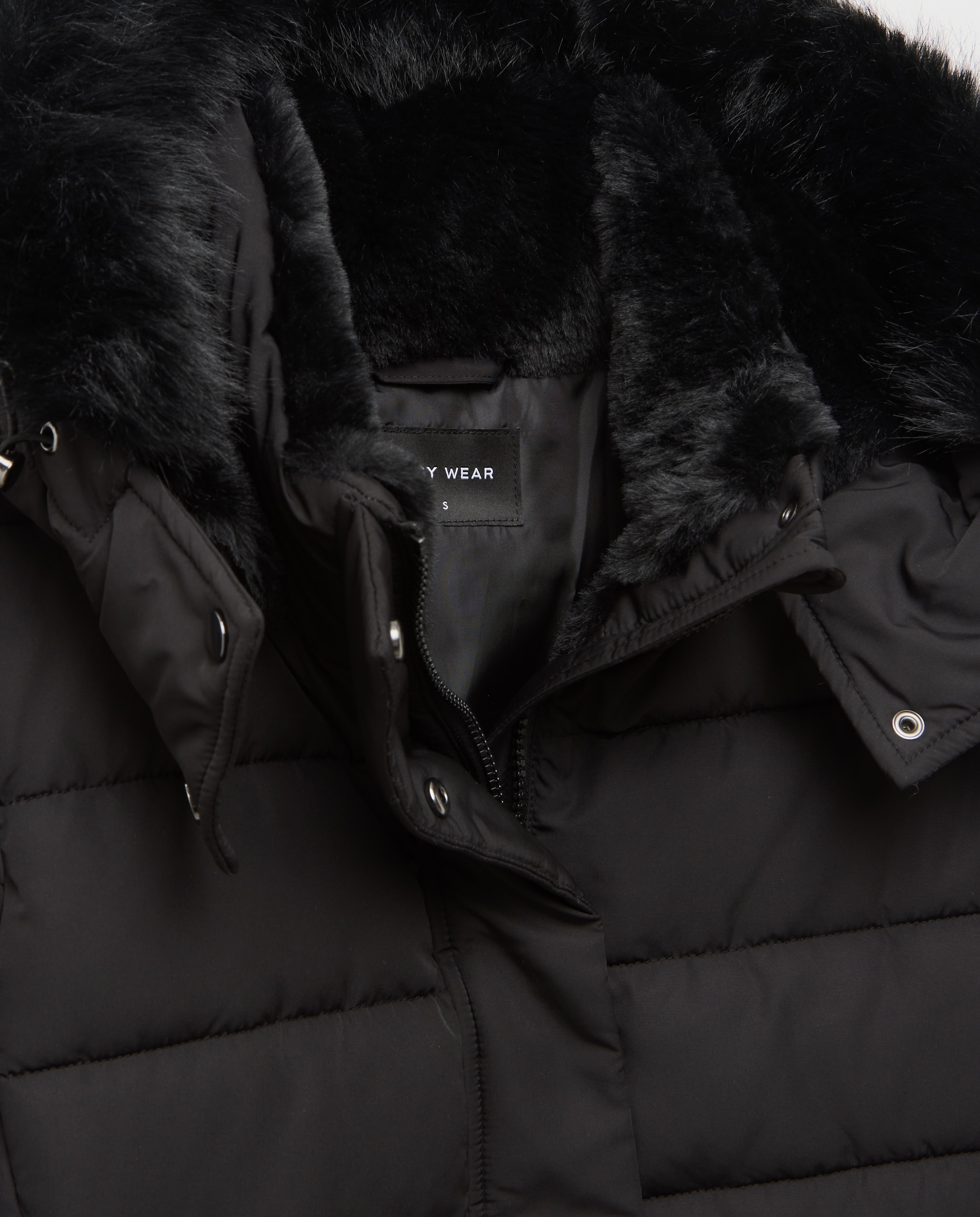 Imagen 6 de Abrigo acolchado capucha pelo - Easy Wear - Negro Negro