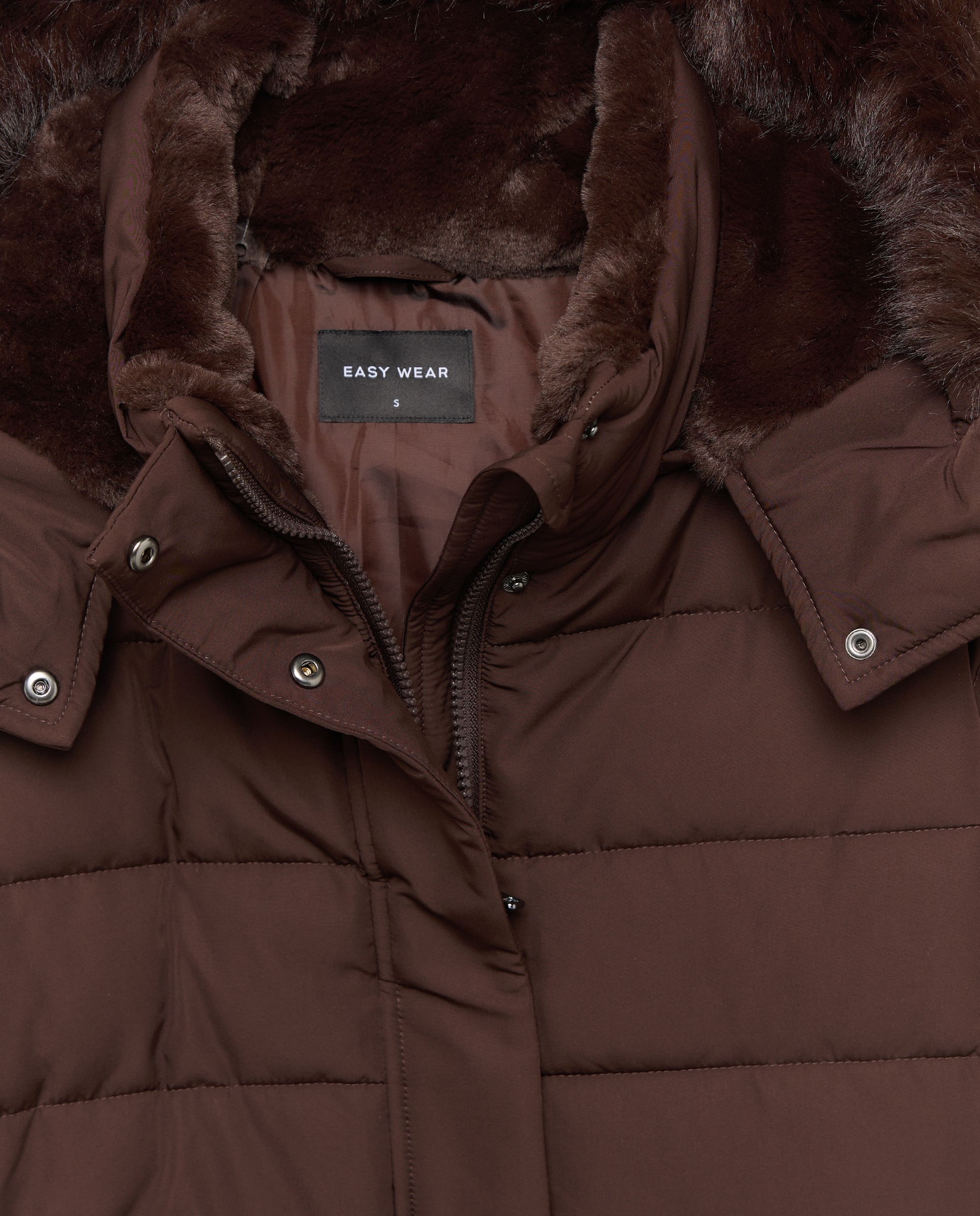 Imagen 5 de Abrigo acolchado capucha pelo - Easy Wear - Chocolate Chocolate