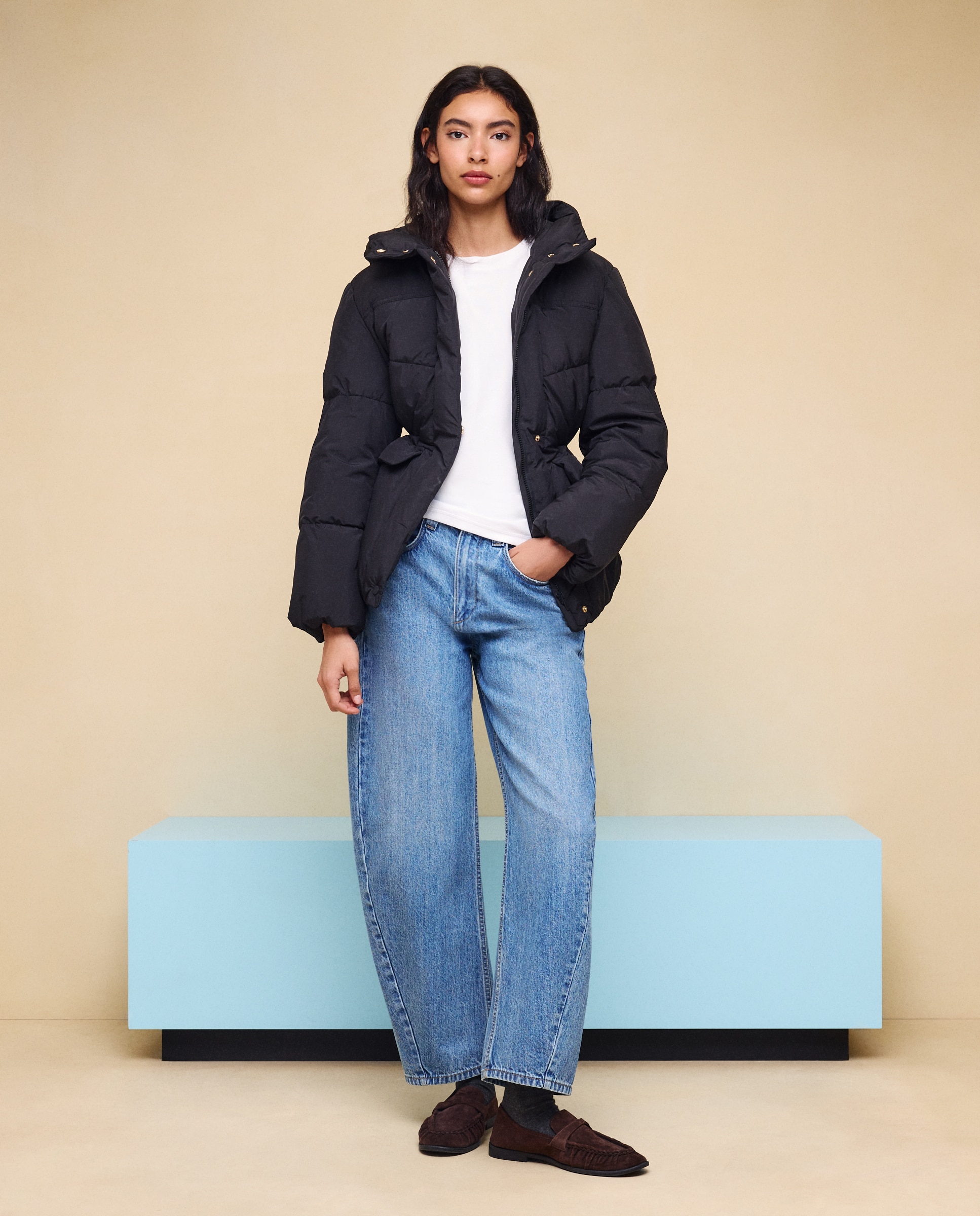Imagen 1 de Abrigo acolchado de mujer con capucha - Easy Wear - Negro Negro