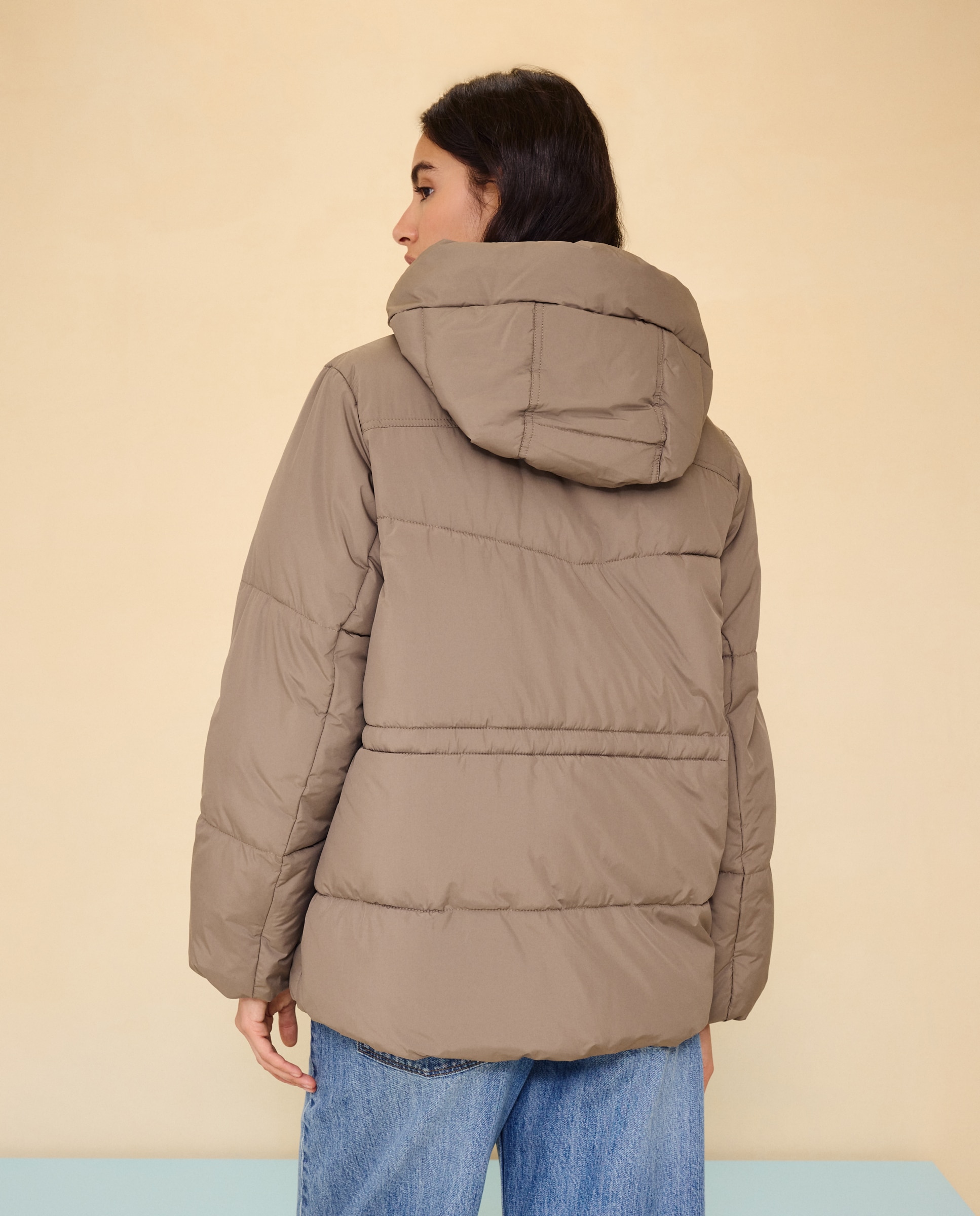 Imagen 3 de Abrigo acolchado de mujer con capucha - Easy Wear - 520 Kaki 520 Kaki