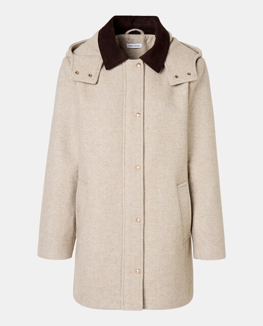 Imagen 0 de Trenka de mujer lisa con capucha.