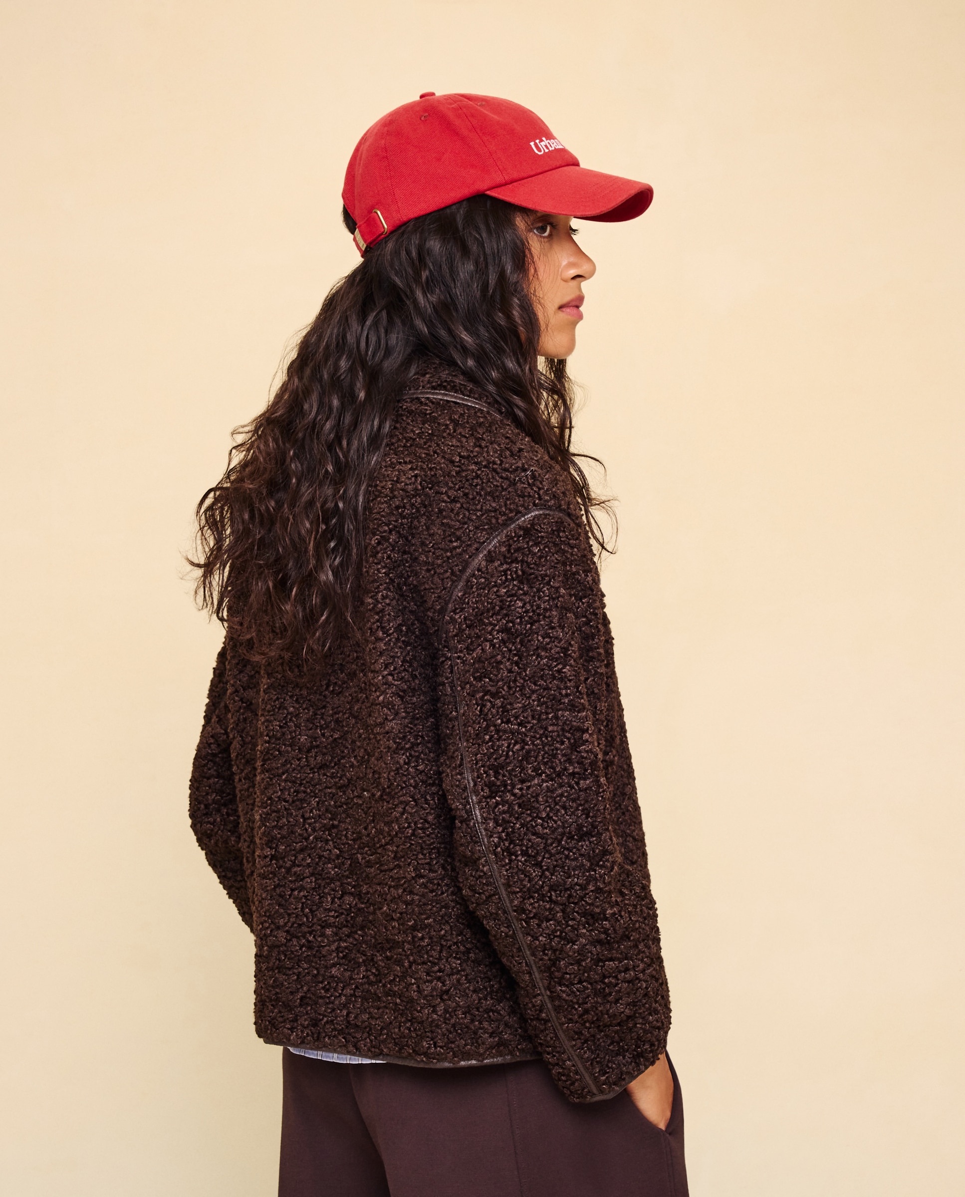 Chaquetón de mujer borreguillo - Easy Wear - Marrón Marrón-3