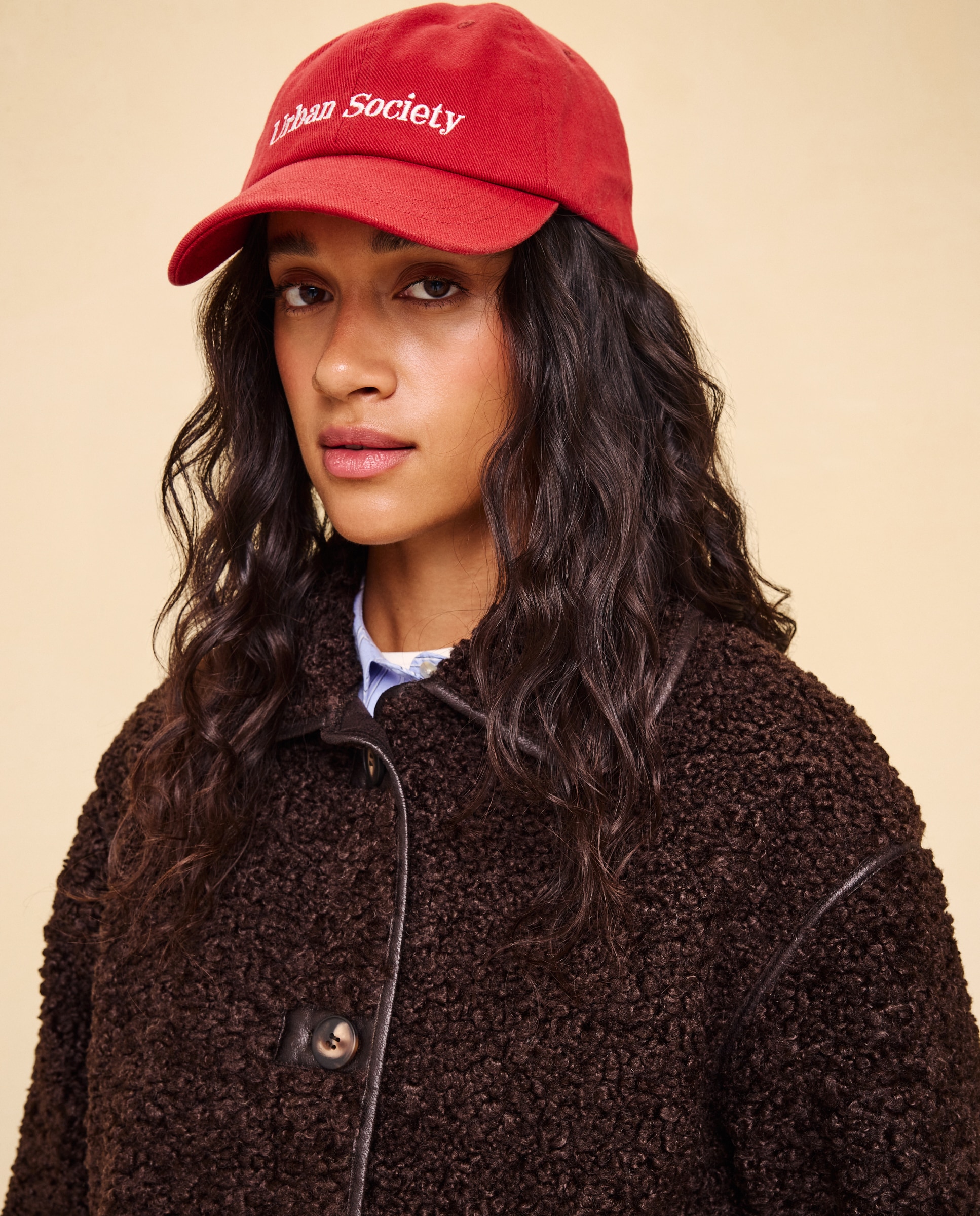 Chaquetón de mujer borreguillo - Easy Wear - Marrón Marrón-4