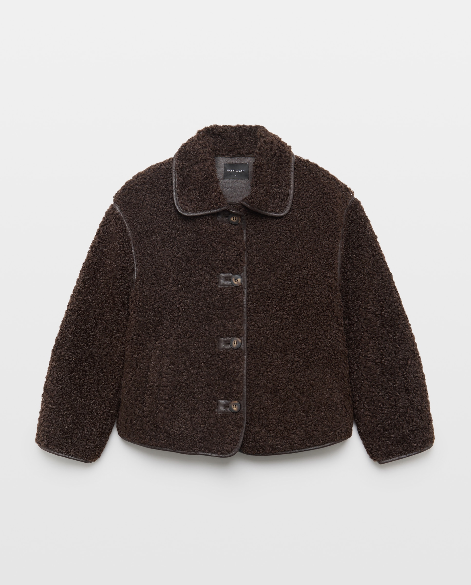 Chaquetón de mujer borreguillo - Easy Wear - Marrón Marrón-5