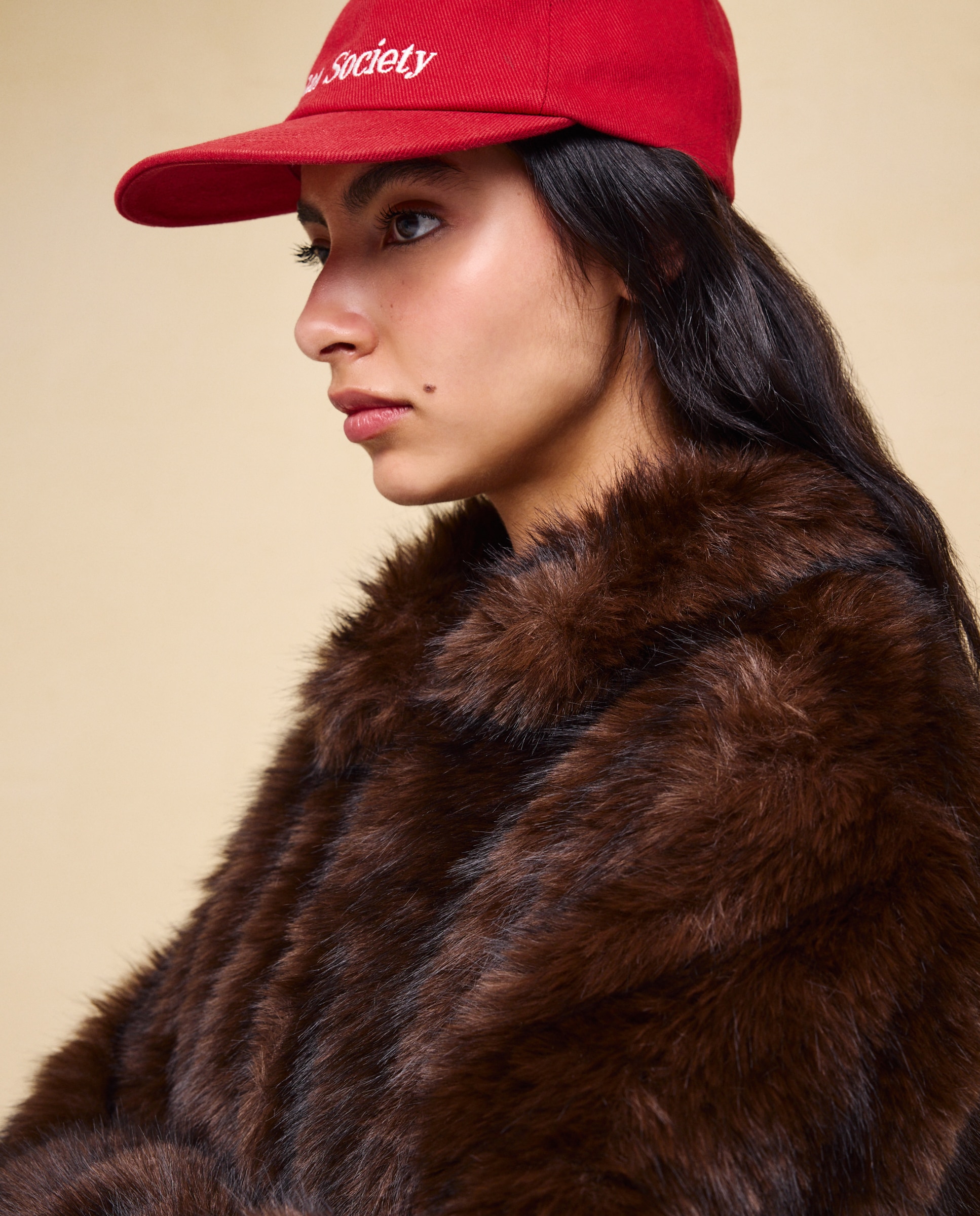 Imagen 1 de Abrigo de mujer efecto pelo - Easy Wear - Chocolate Chocolate