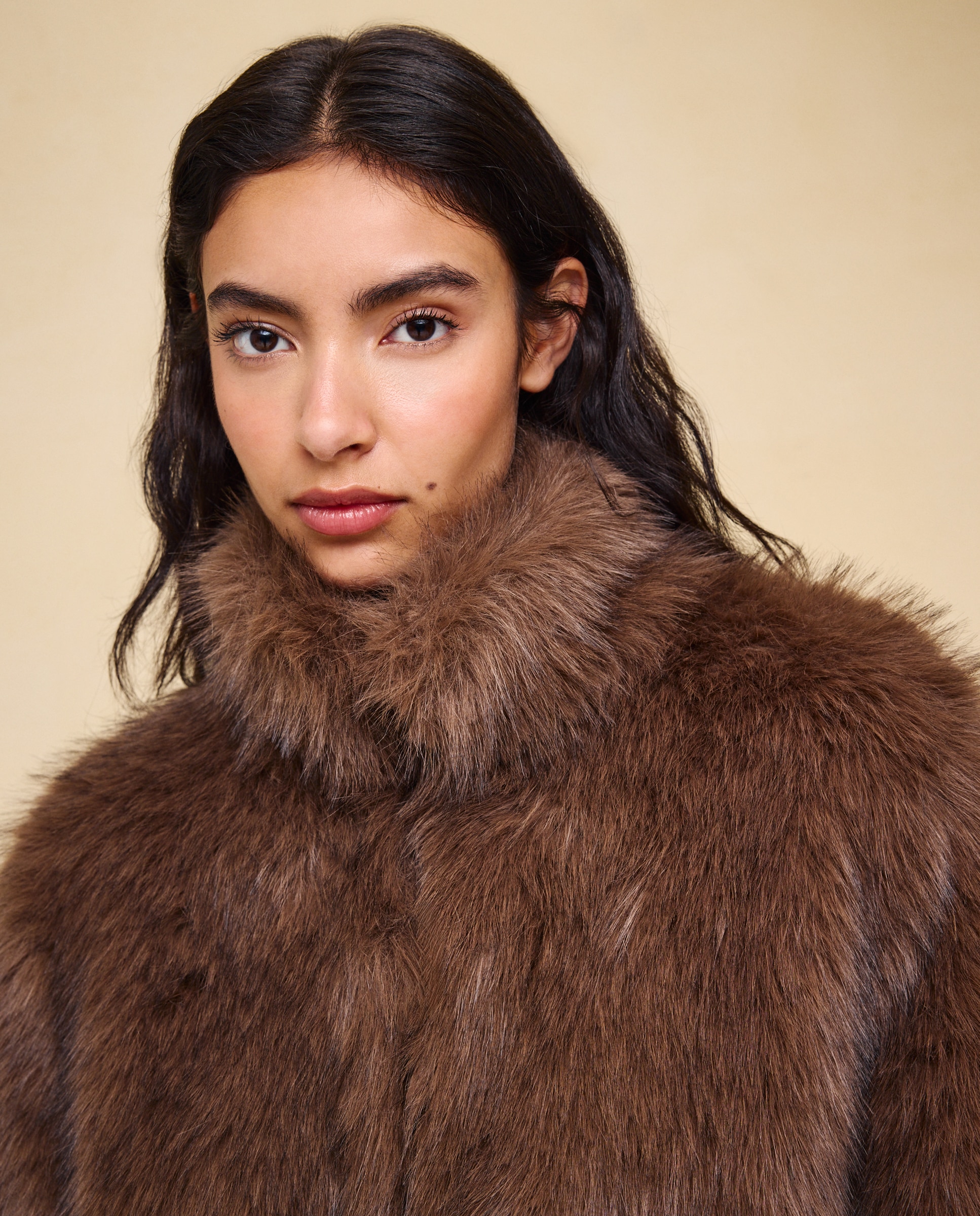 Imagen 3 de Abrigo de mujer efecto pelo - Easy Wear - 730 Camel 730 Camel