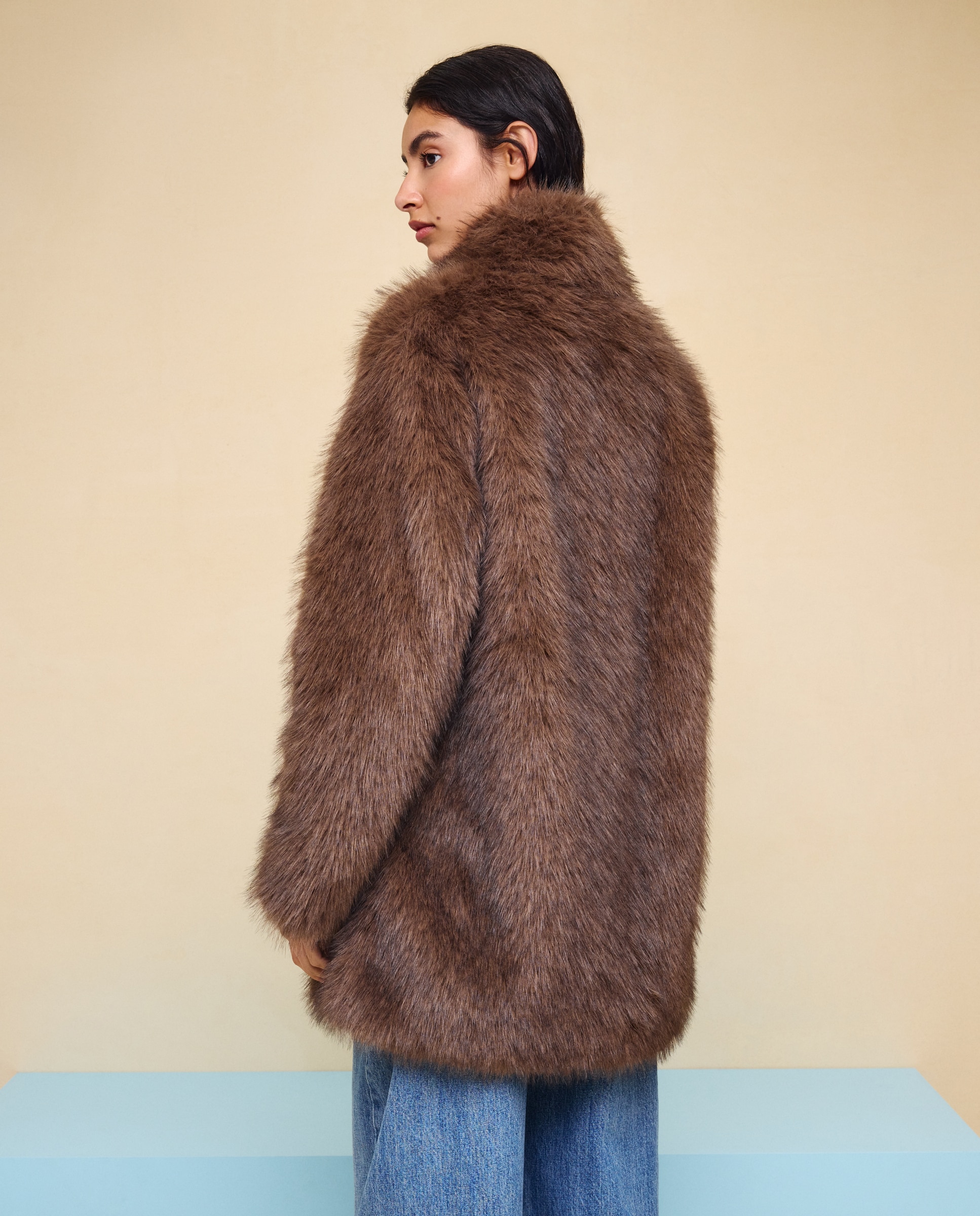 Imagen 4 de Abrigo de mujer efecto pelo - Easy Wear - 730 Camel 730 Camel