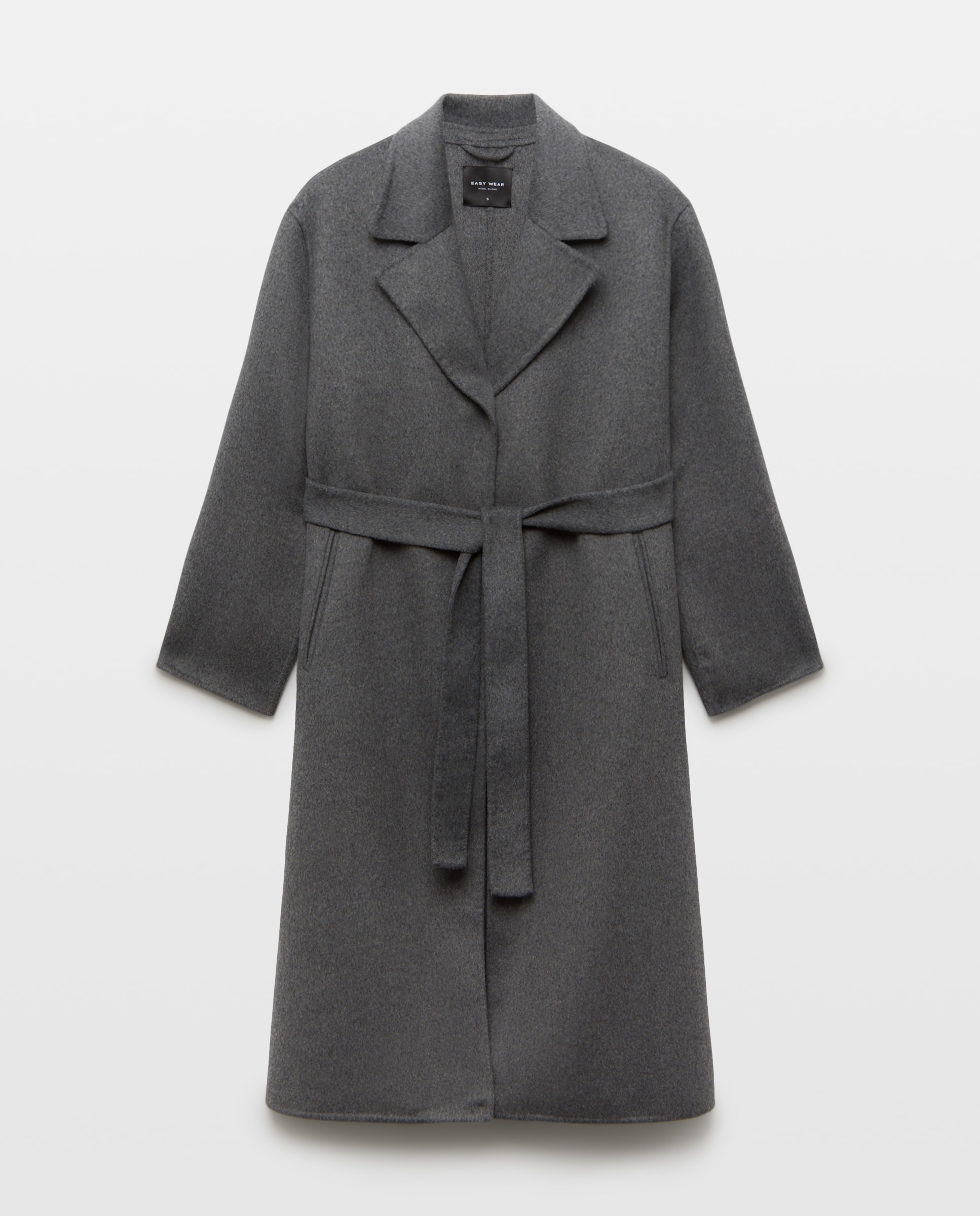 Abrigo de mujer con lana handmade - Easy Wear - 820 Gris medio 820 Gris medio-4