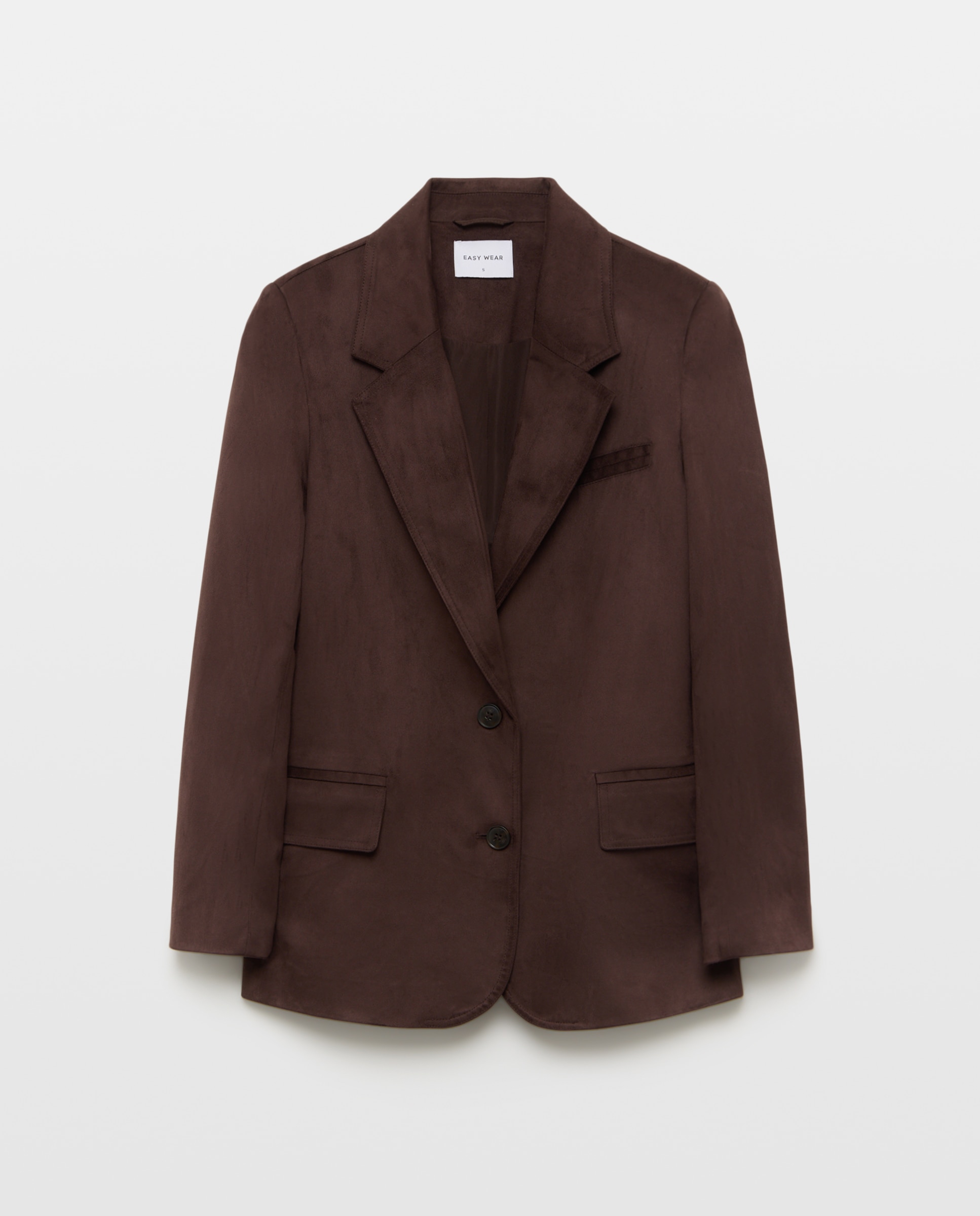 Blazer efecto ante de mujer - Easy Wear - Chocolate Chocolate-4