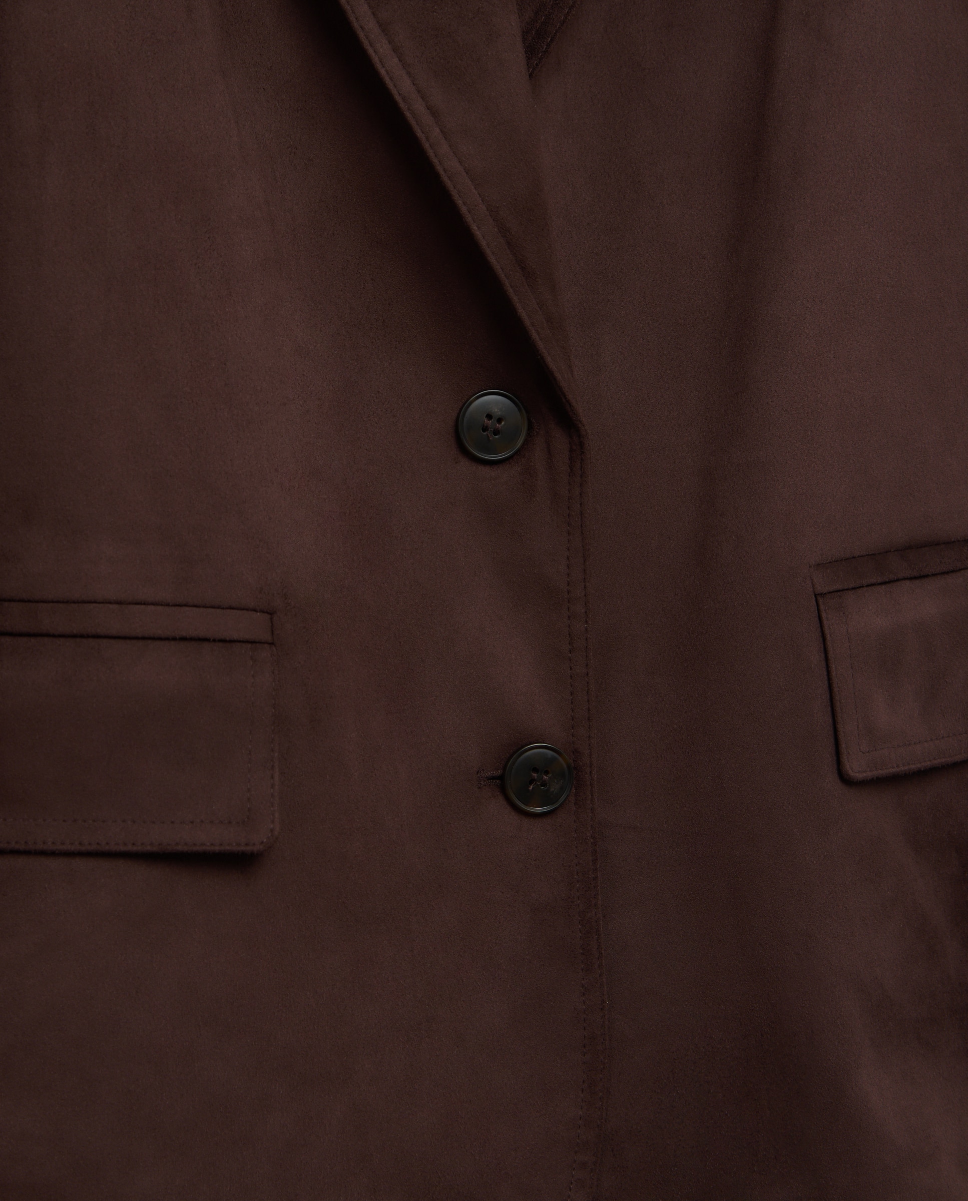 Blazer efecto ante de mujer - Easy Wear - Chocolate Chocolate-5