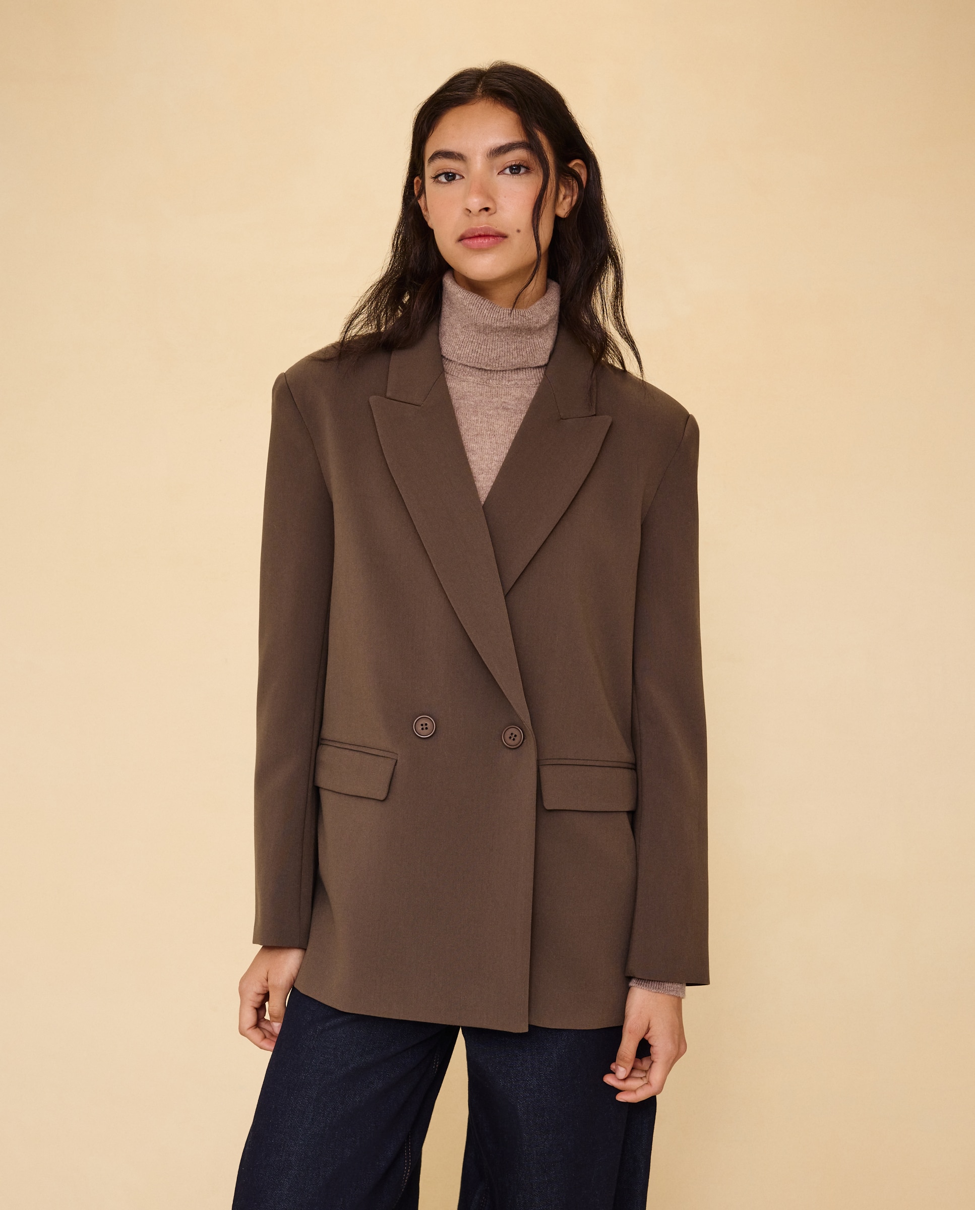 Imagen 2 de Blazer de mujer cruzada 2 botones - Easy Wear - 520 Kaki 520 Kaki