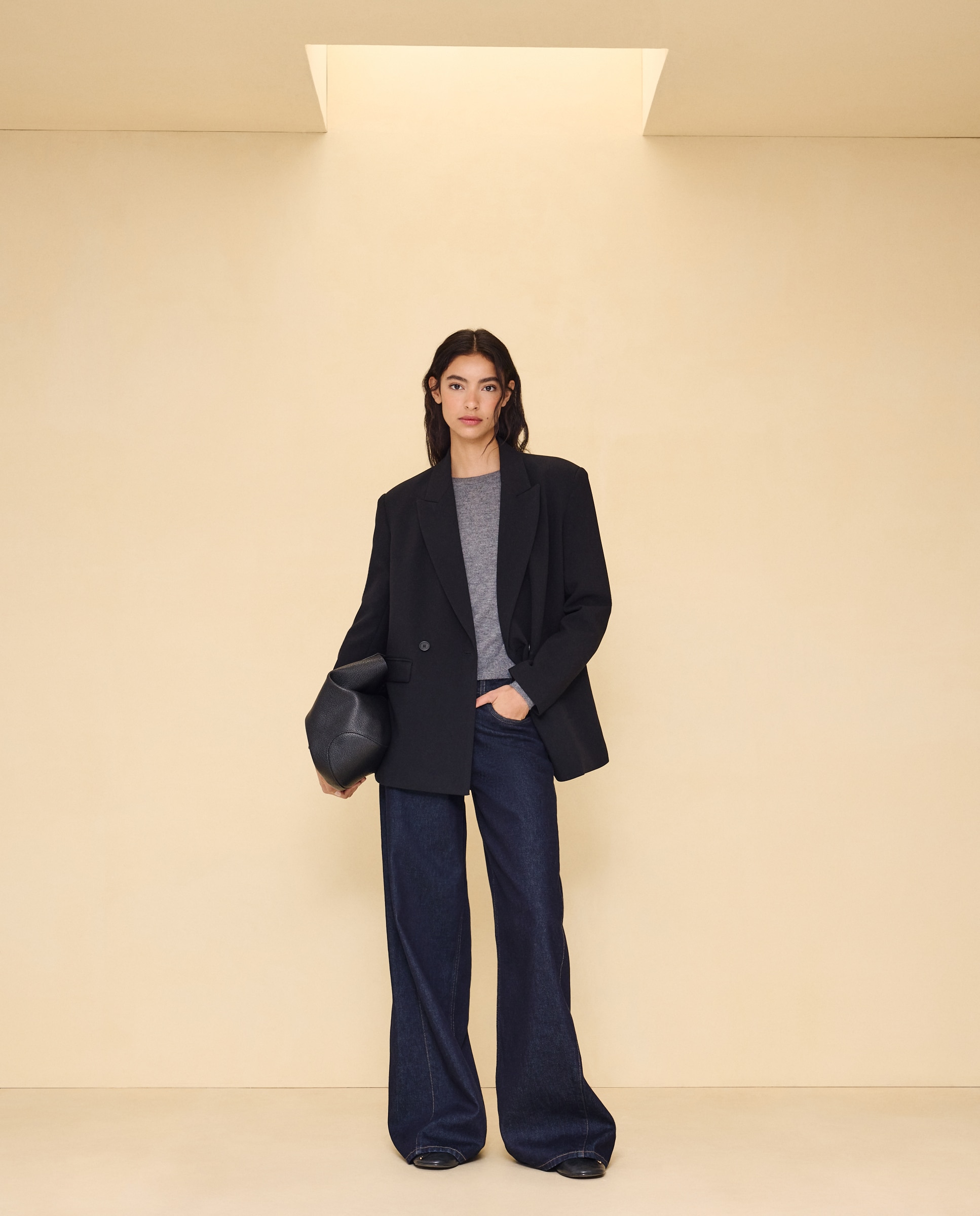 Imagen 2 de Blazer de mujer cruzada 2 botones - Easy Wear - Negro Negro