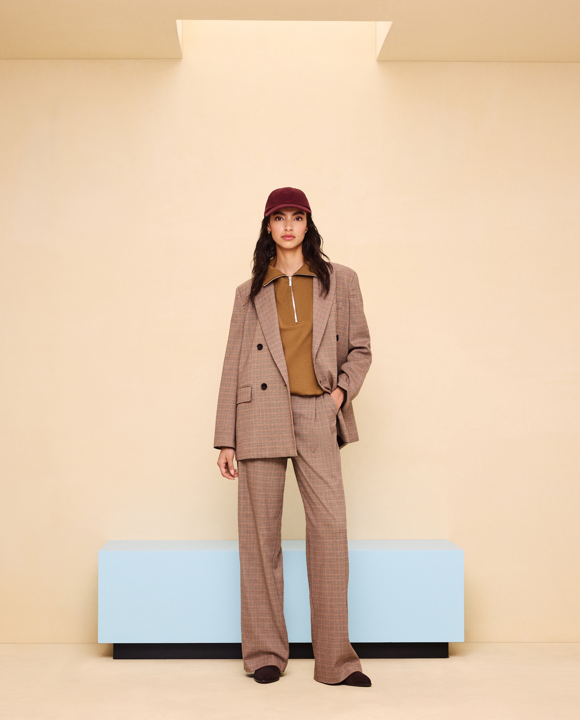 Imagen 2 de Blazer de mujer cruzada cuadros - Easy Wear - 820 Gris medio 820 Gris medio