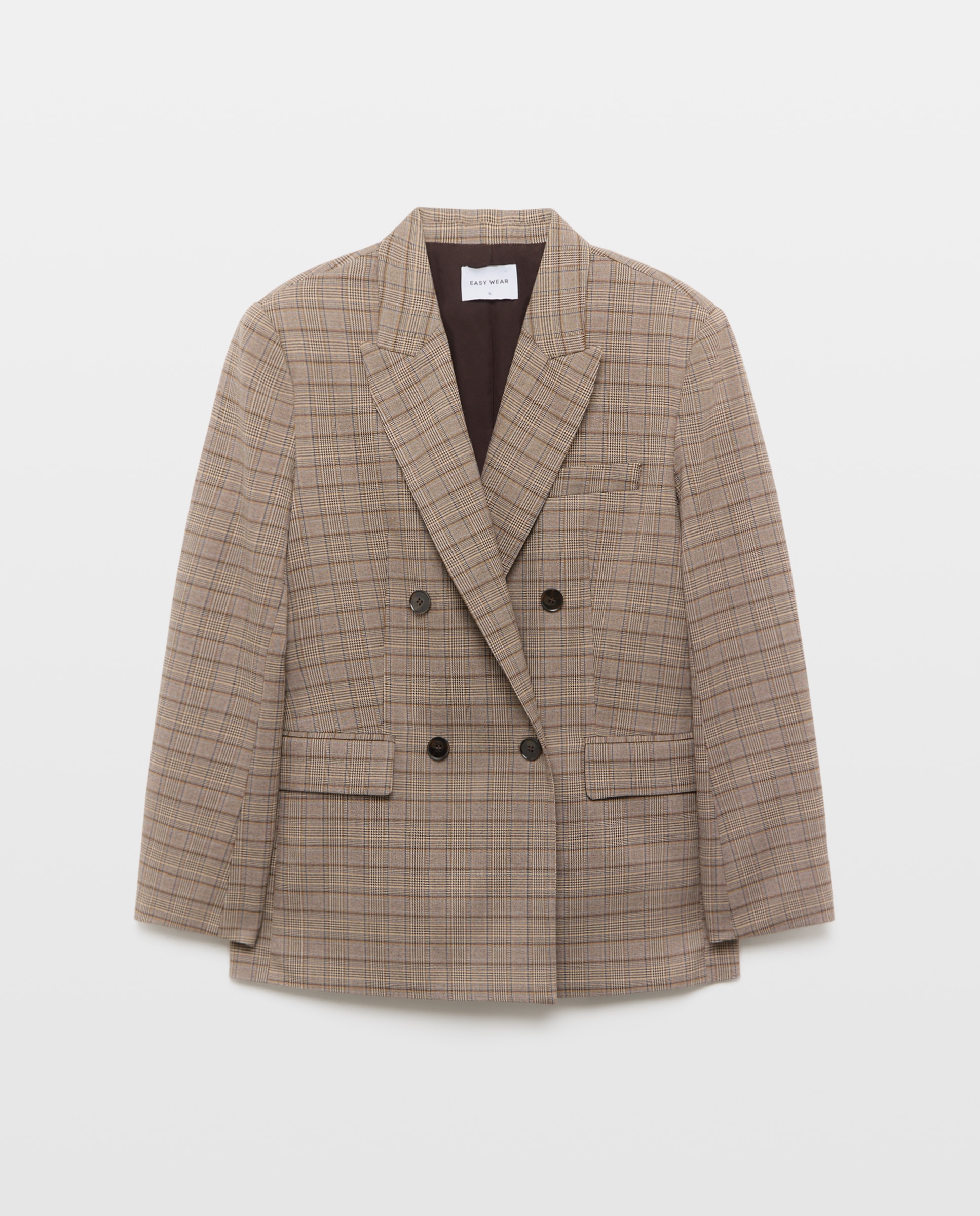 Imagen 4 de Blazer de mujer cruzada cuadros - Easy Wear - Blanco Blanco