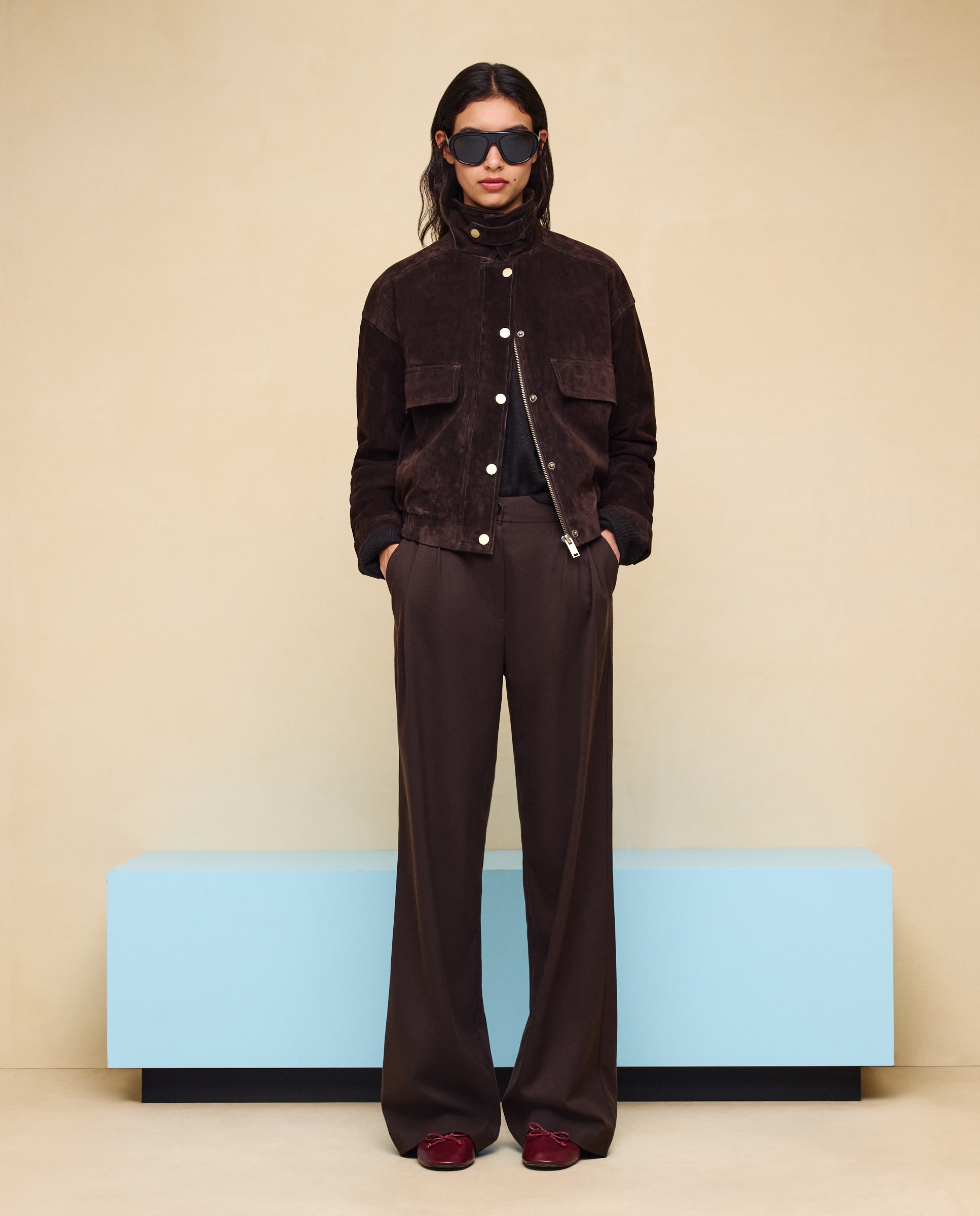 Imagen 4 de Cazadora de mujer de piel ante - Easy Wear - Chocolate Chocolate