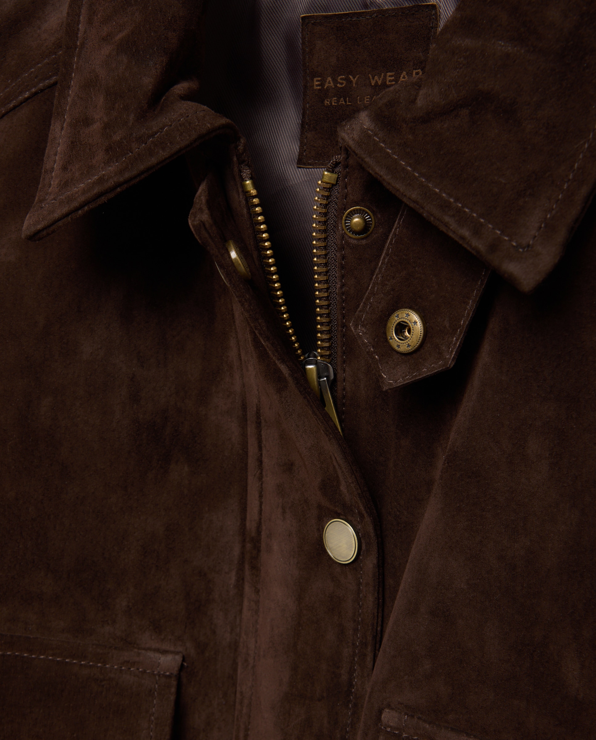 Imagen 6 de Cazadora de mujer de piel ante - Easy Wear - Chocolate Chocolate