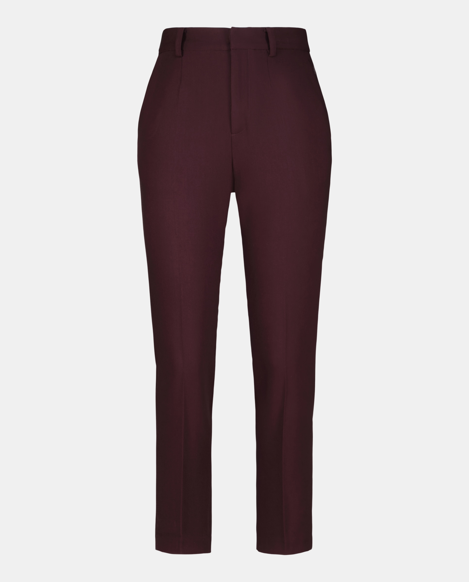 Calças Formais Lisas Bordeaux-4
