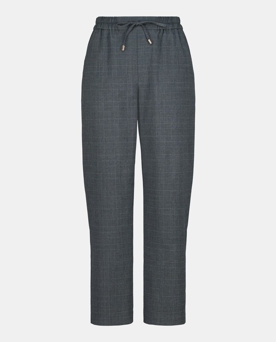 Calças Formais Lisas Cinzento-4