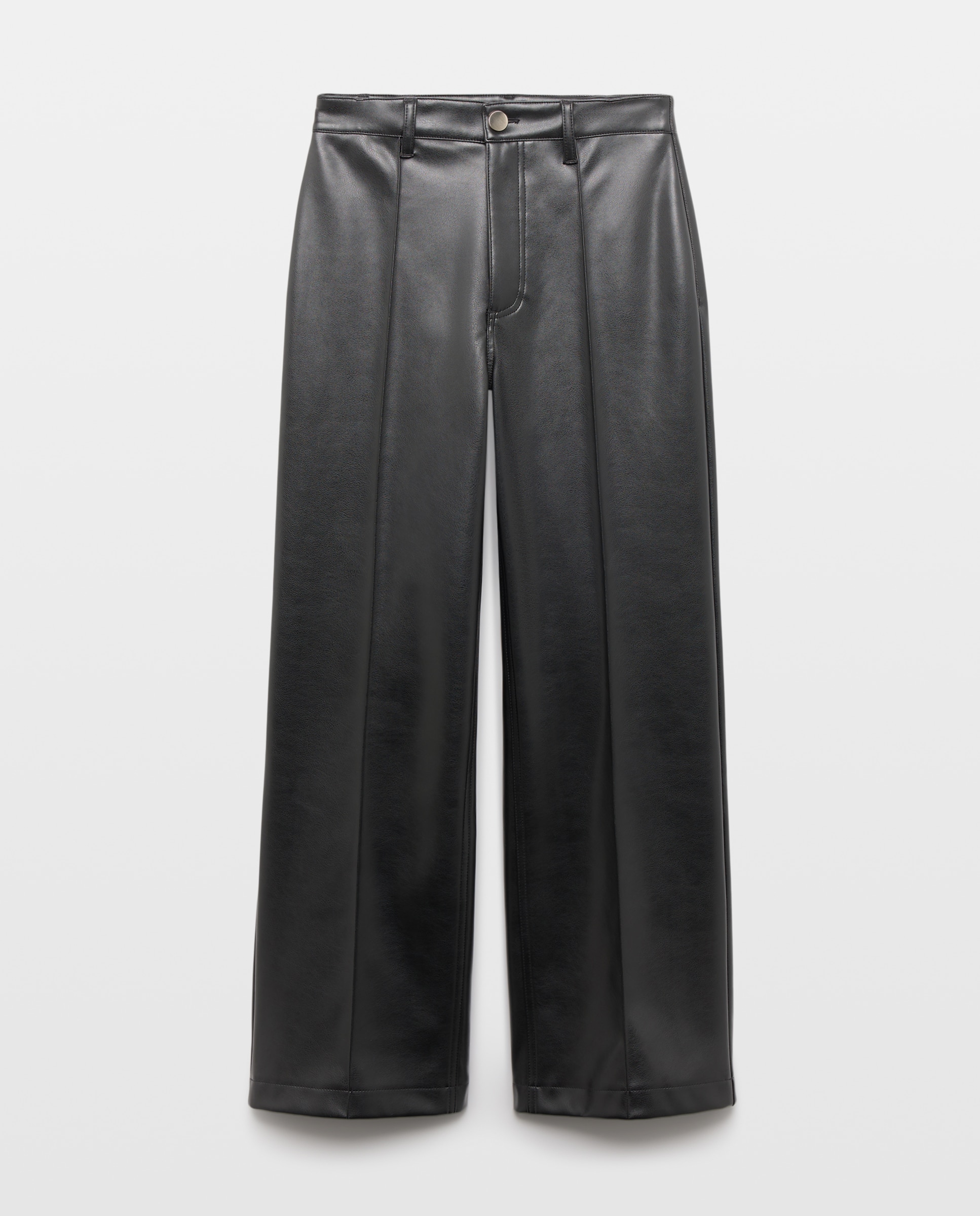 Pantalón efecto piel de mujer - Easy Wear - Negro Negro-4