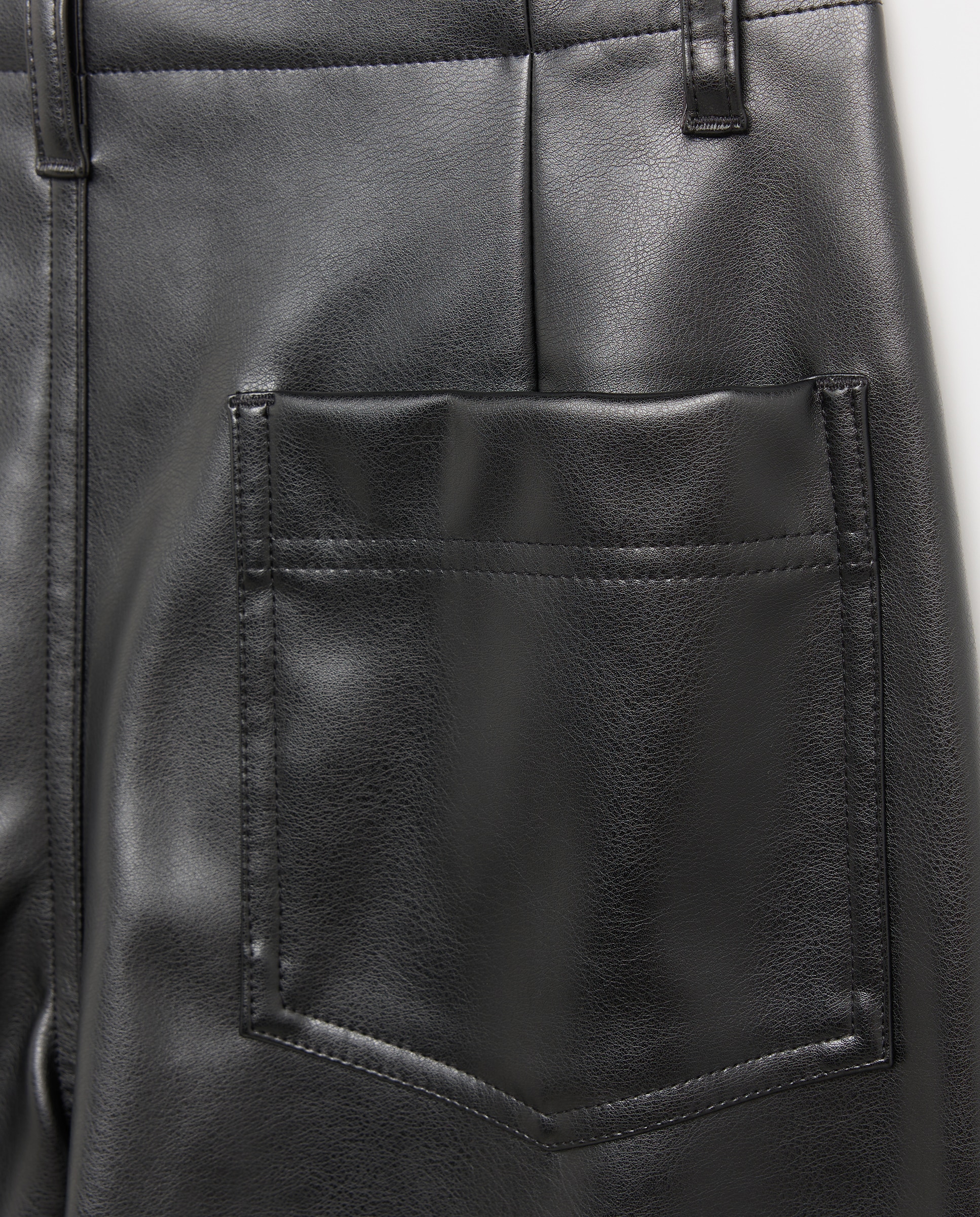 Pantalón efecto piel de mujer - Easy Wear - Negro Negro-5