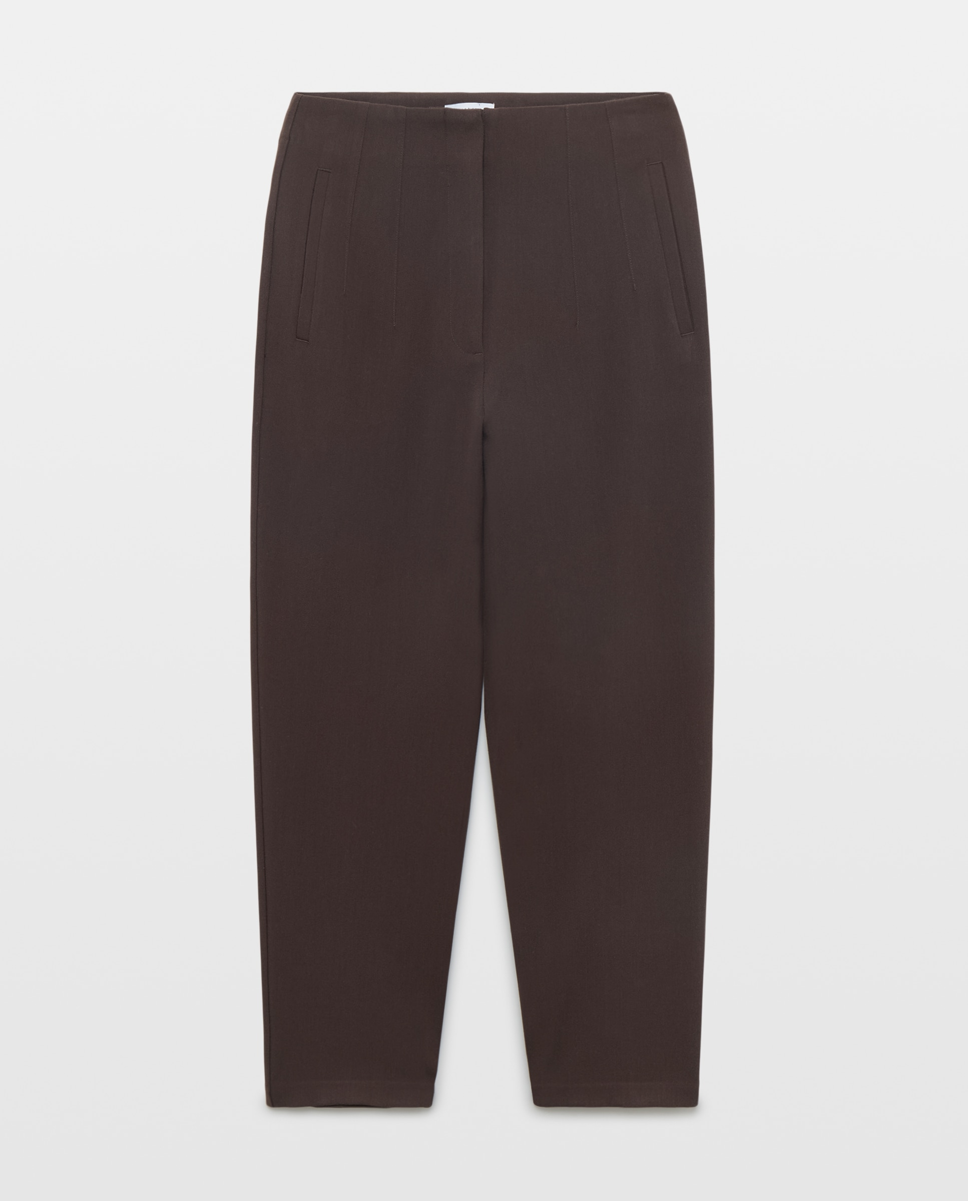 Pantalón de mujer tiro alto - Easy Wear - Marrón Marrón-4