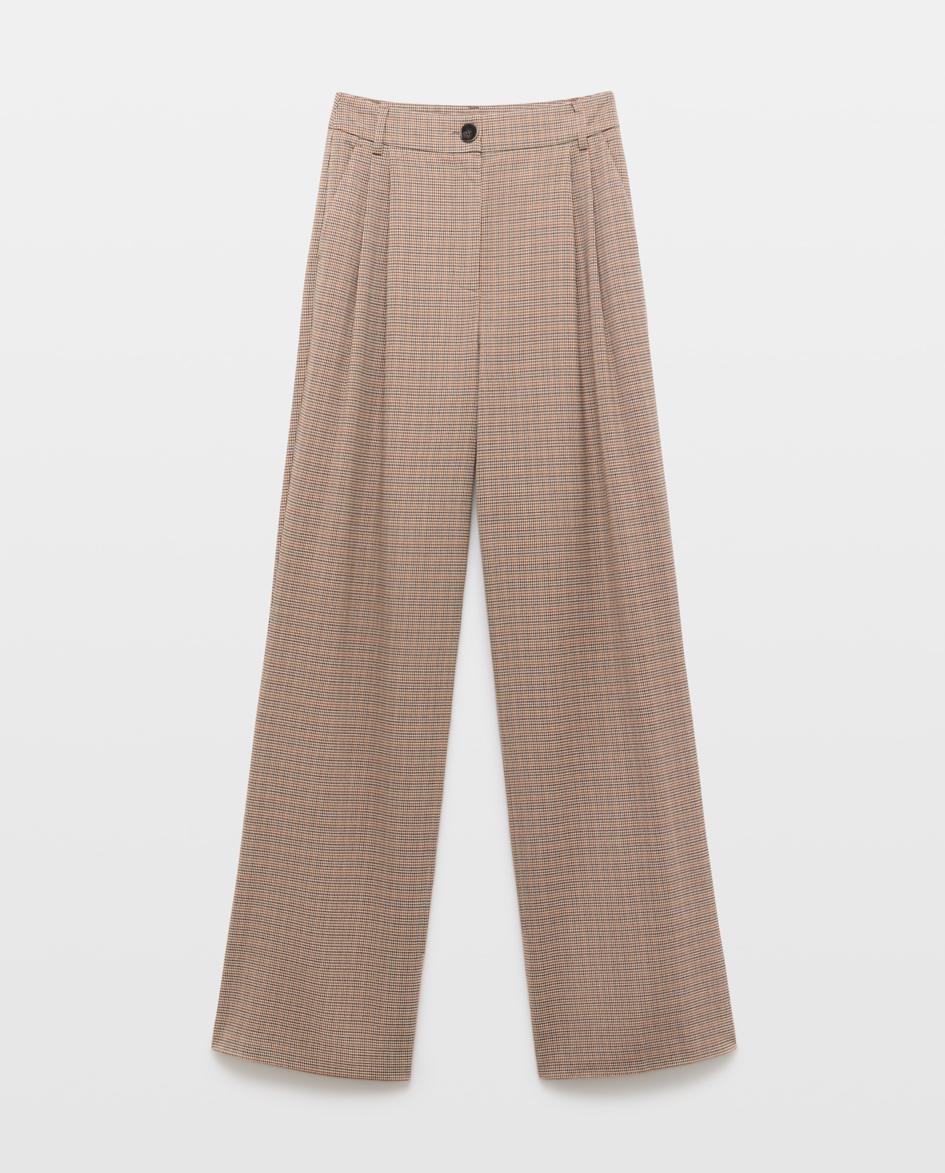 Pantalón de mujer pinzas wide leg - Easy Wear - Blanco Blanco-4