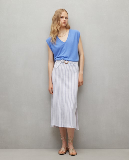 Imagem 0 de Saia Midi com Cinto