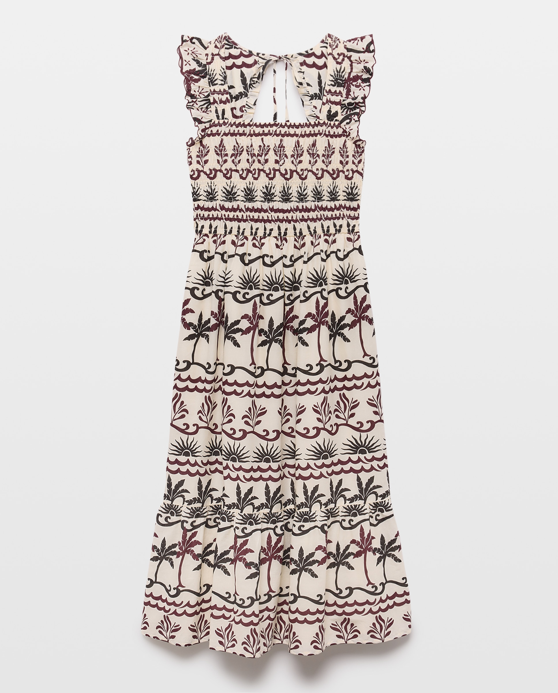 Vestido largo nido de abeja - Easy Wear - Blanco Blanco-5