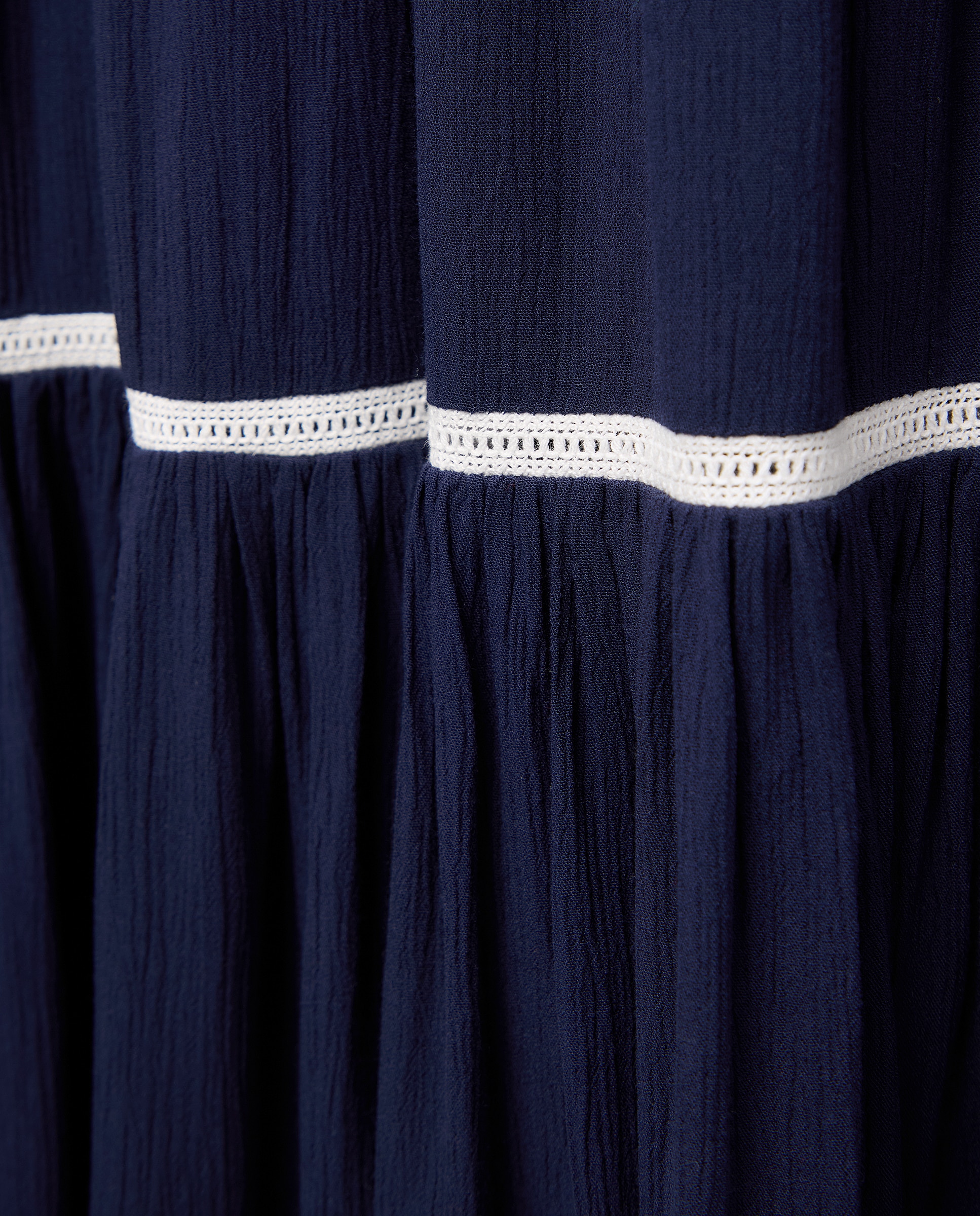 Vestido de mujer largo de bambula. - Easy Wear - Azul marino Azul marino-6