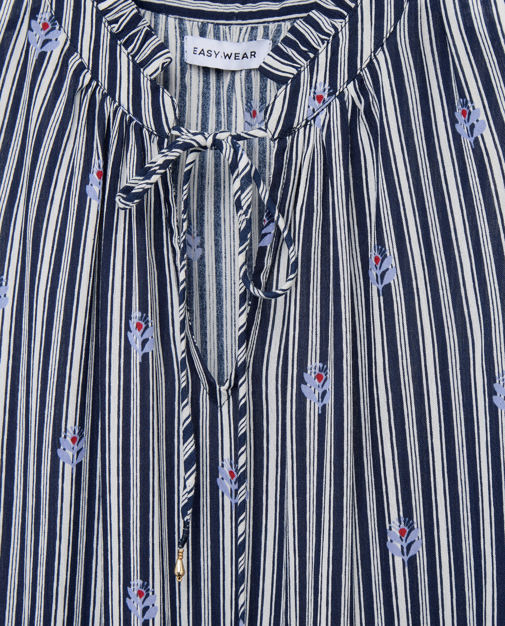 Vestido de mujer corto con paneles. - Easy Wear - Azul Azul-5