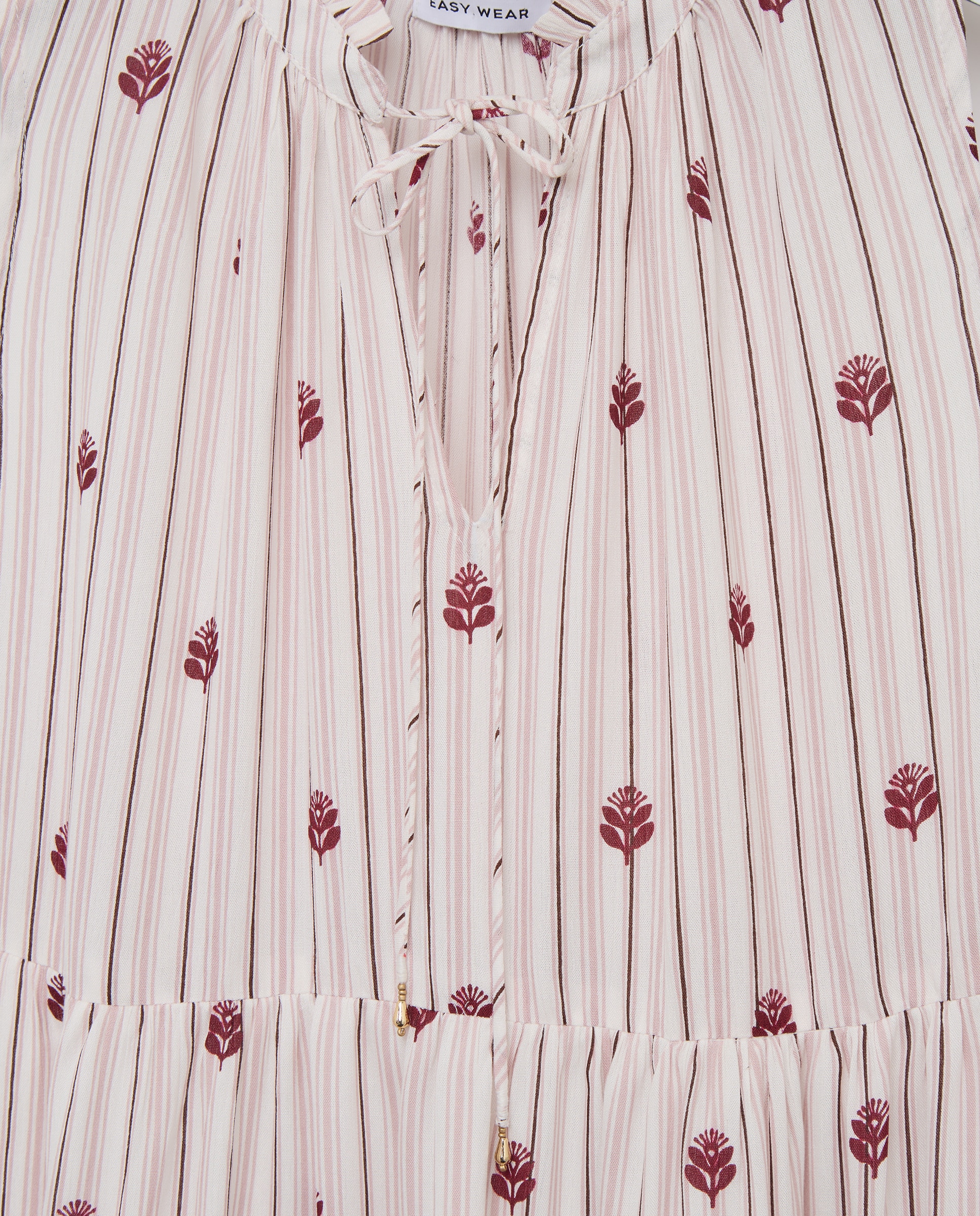 Vestido Curto com Painéis Rosa-5