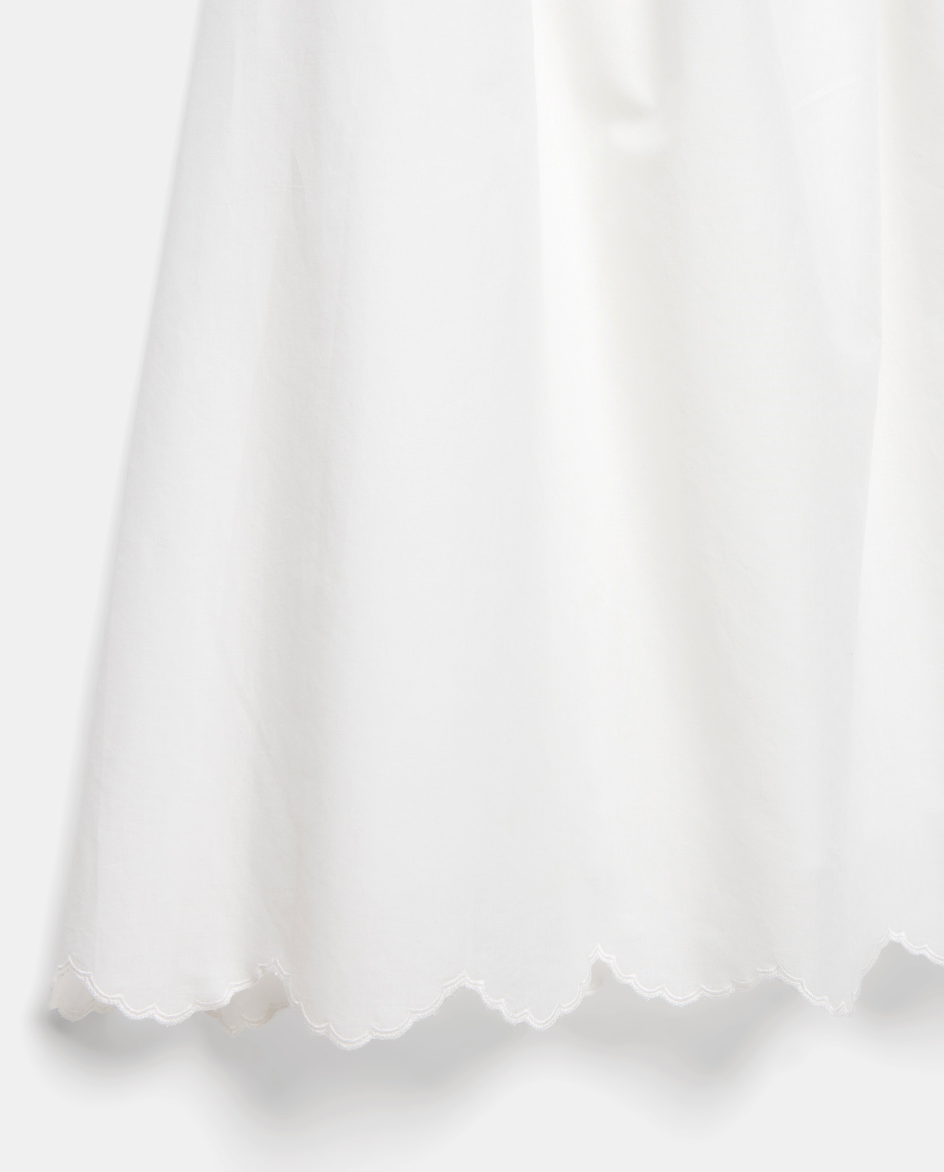 Vestido largo popelín bordado - Easy Wear - Blanco Blanco-6