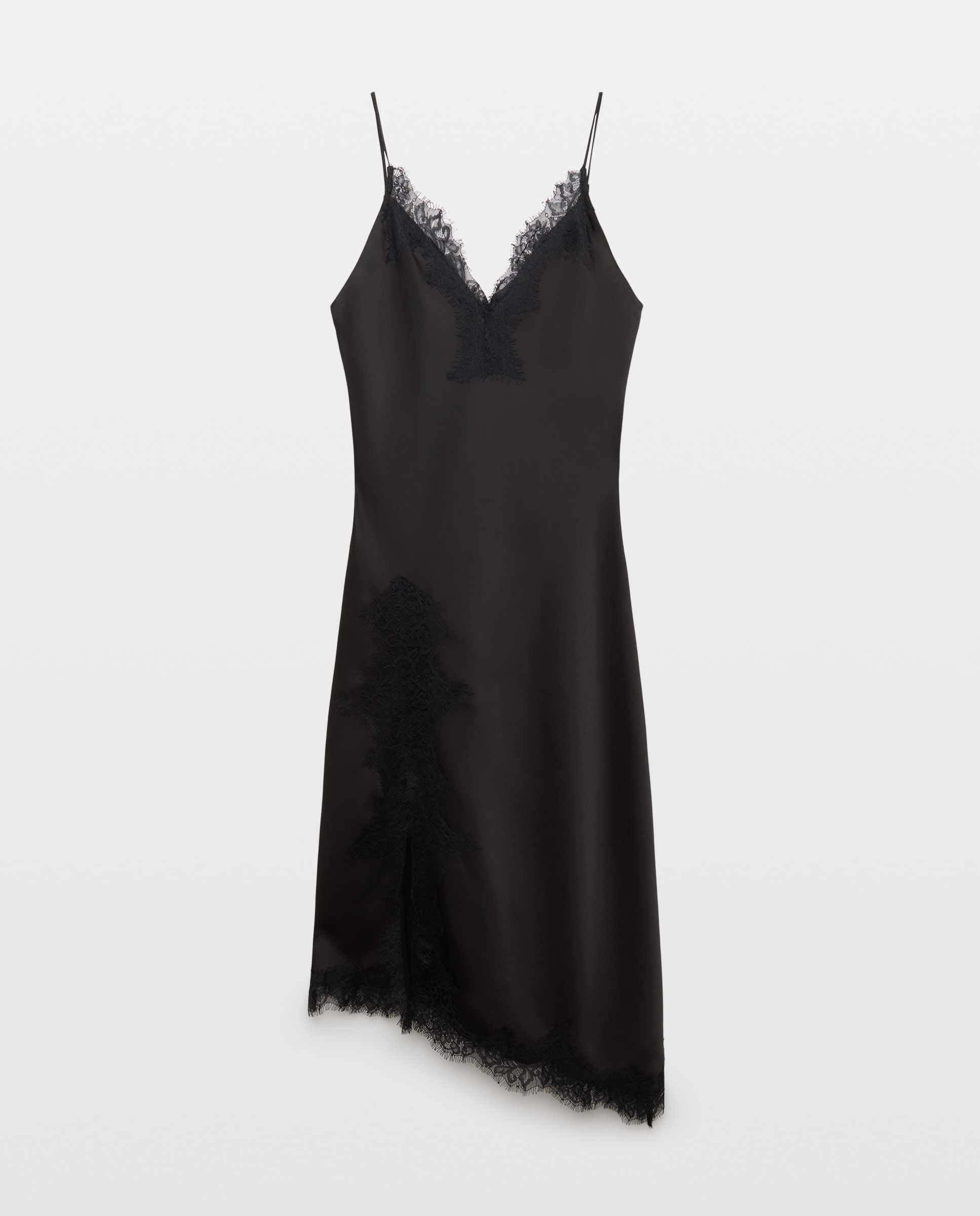 Vestido midi lencero encaje - Easy Wear - Negro Negro-4