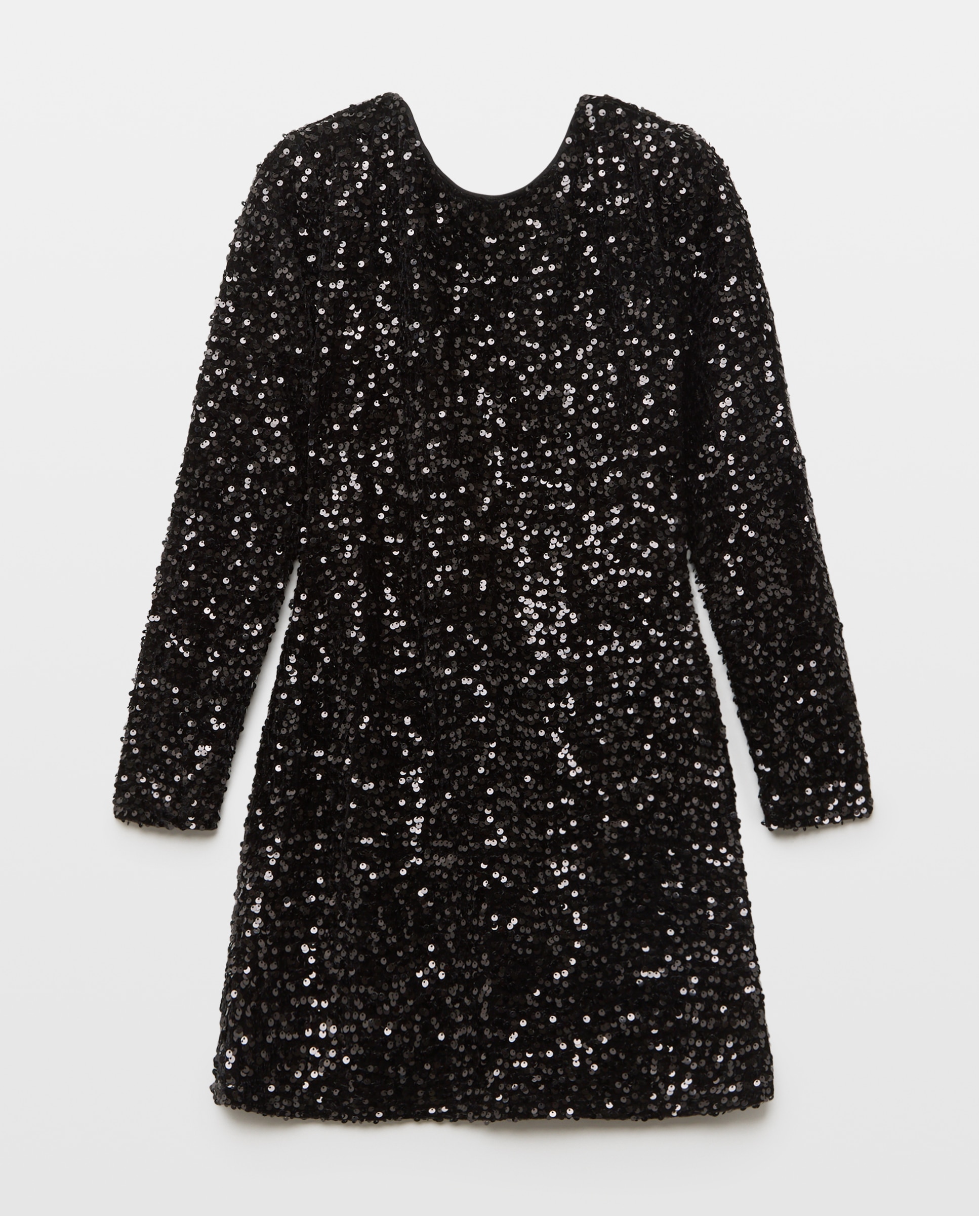 Vestido corto de lentejuelas - Easy Wear - Negro Negro-4