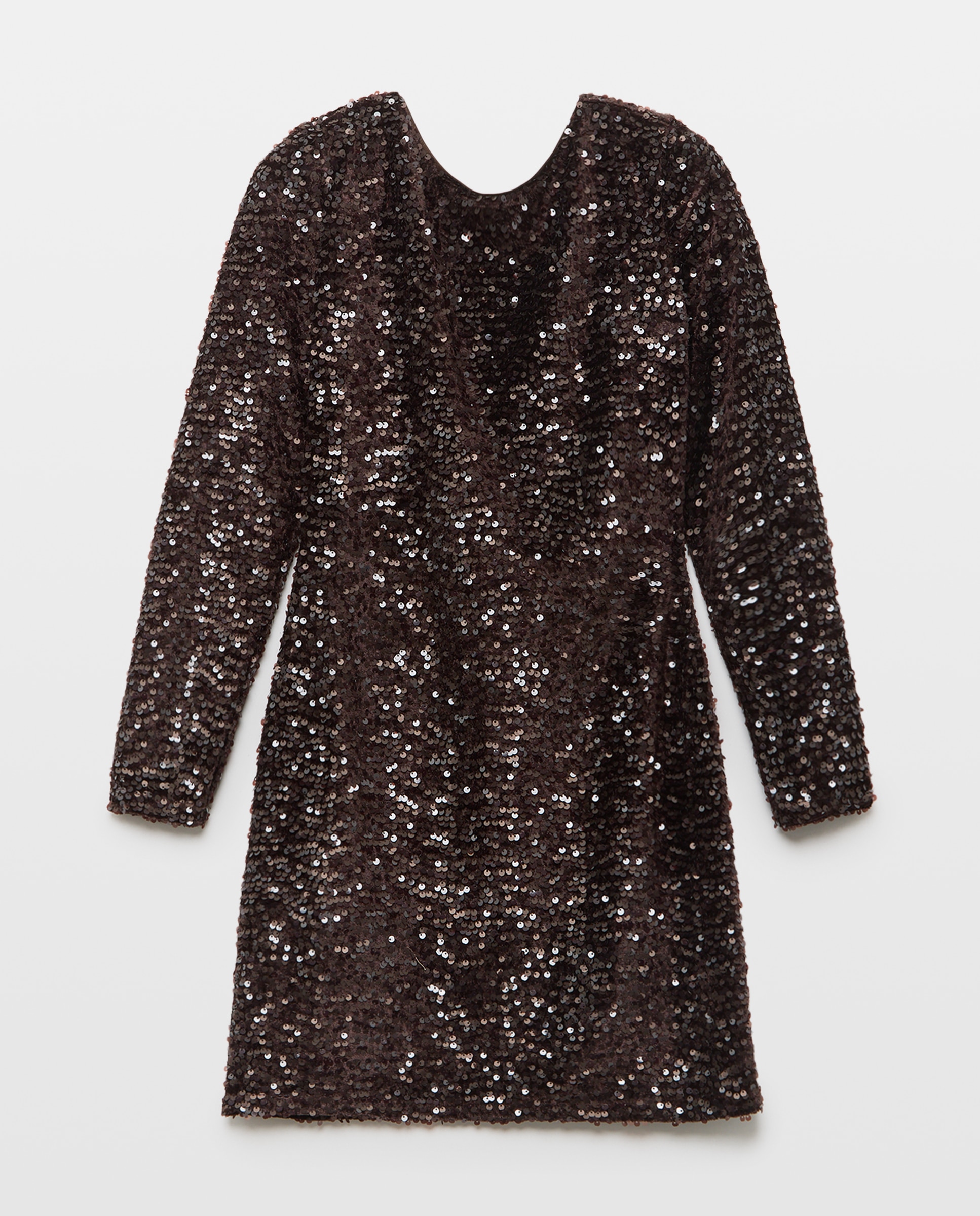 Vestido corto de lentejuelas - Easy Wear - Chocolate Chocolate-4