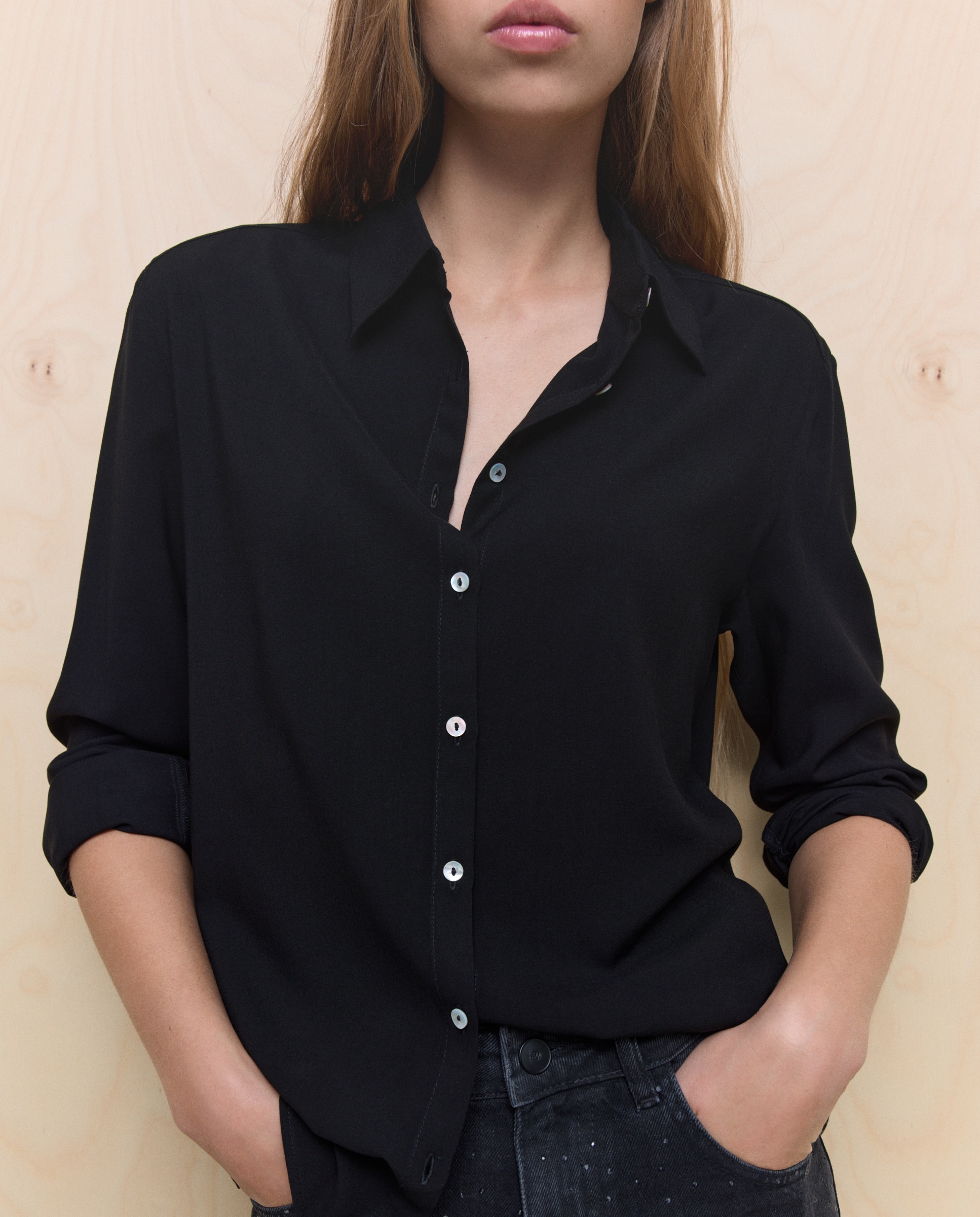 Imagem 0 de Camisa de Viscose com Manga Comprida