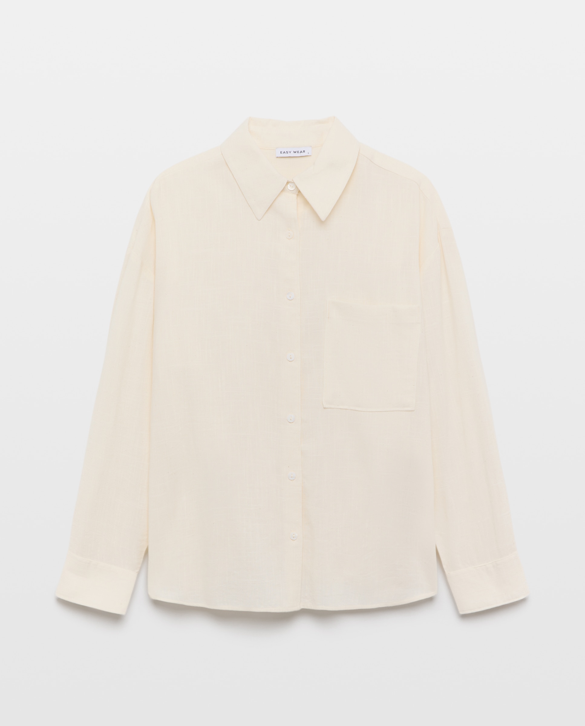 Camisa de mujer de manga larga fluida - Easy Wear - Beige Beige-4