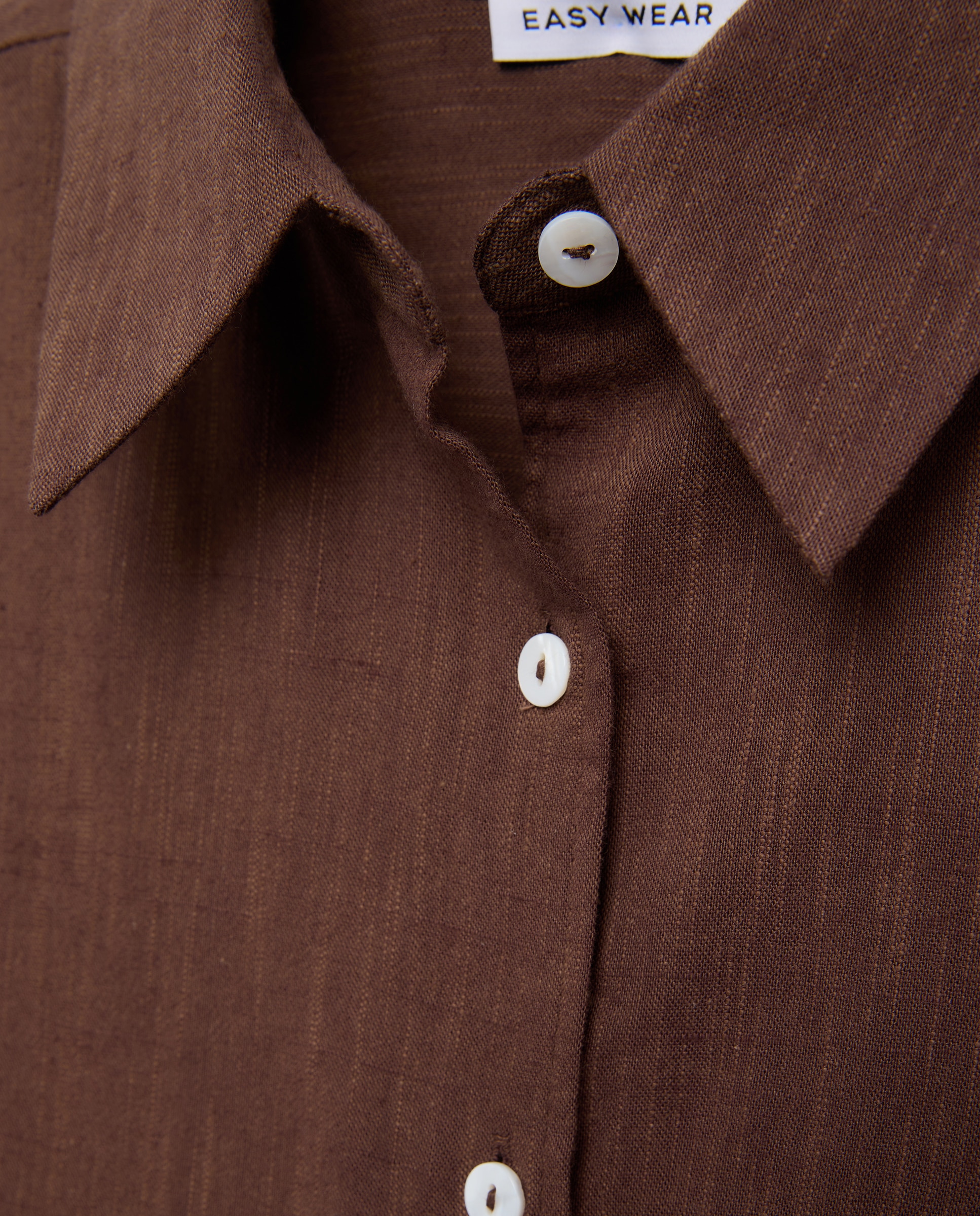 Camisa de mujer de manga larga fluida - Easy Wear - Chocolate Chocolate-6