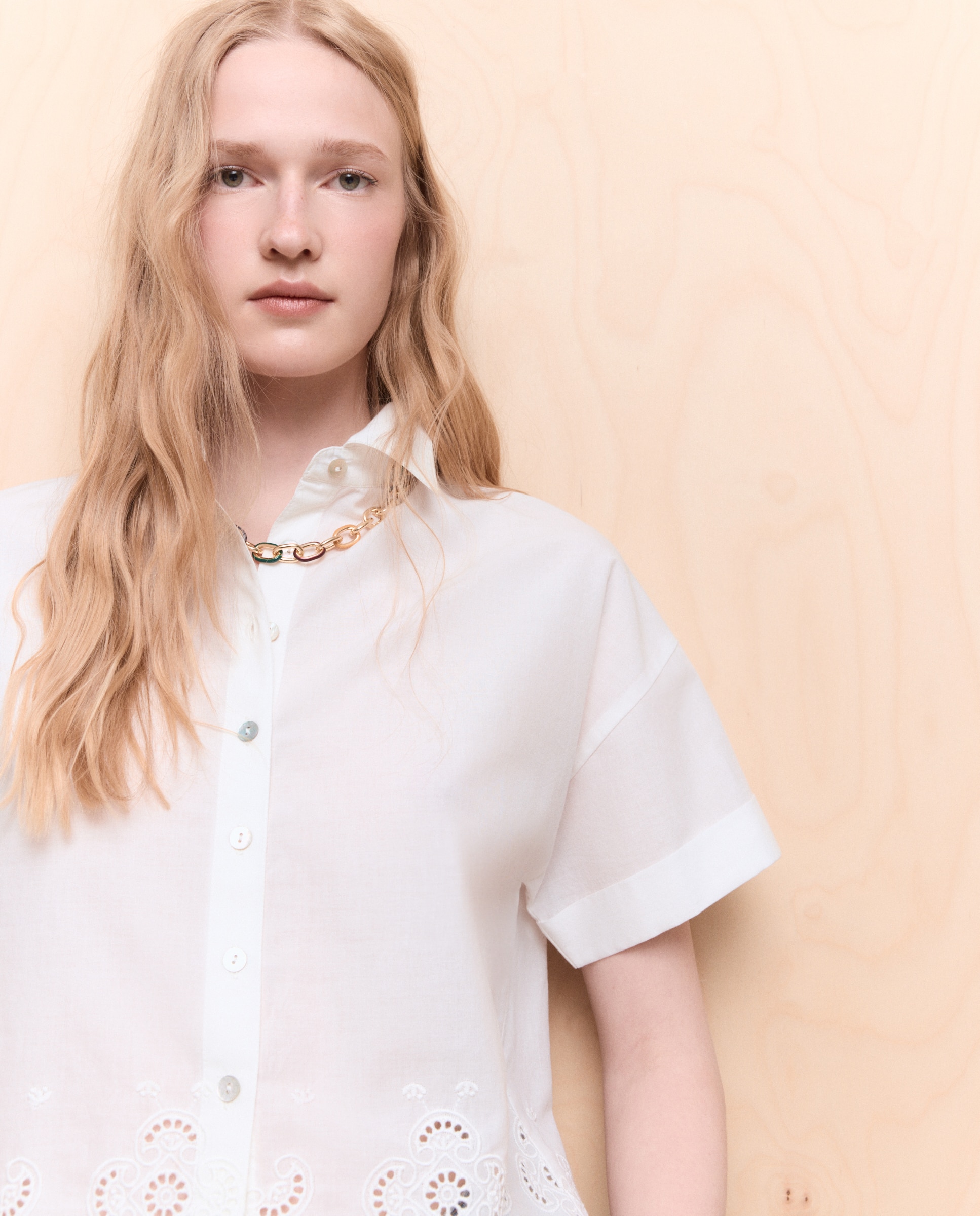 Camisa popelín de mujer Blanco (blanco)