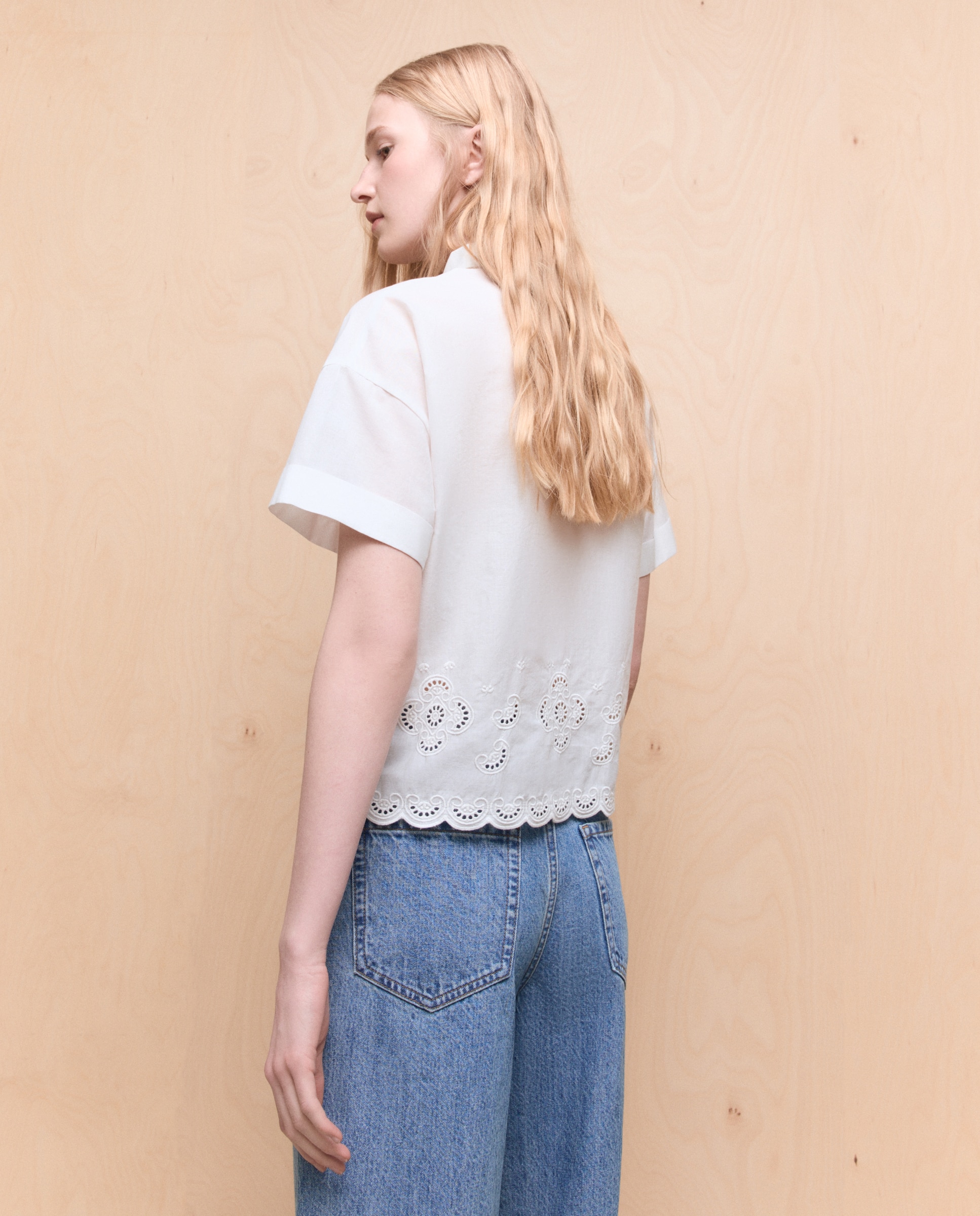 Camisa popelín de mujer - Easy Wear - Blanco Blanco-3
