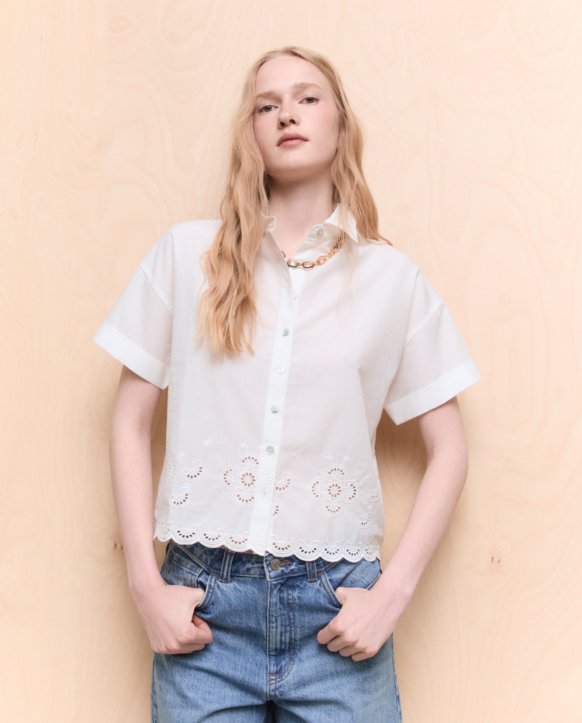 Camisa popelín de mujer - Easy Wear - Blanco Blanco-4