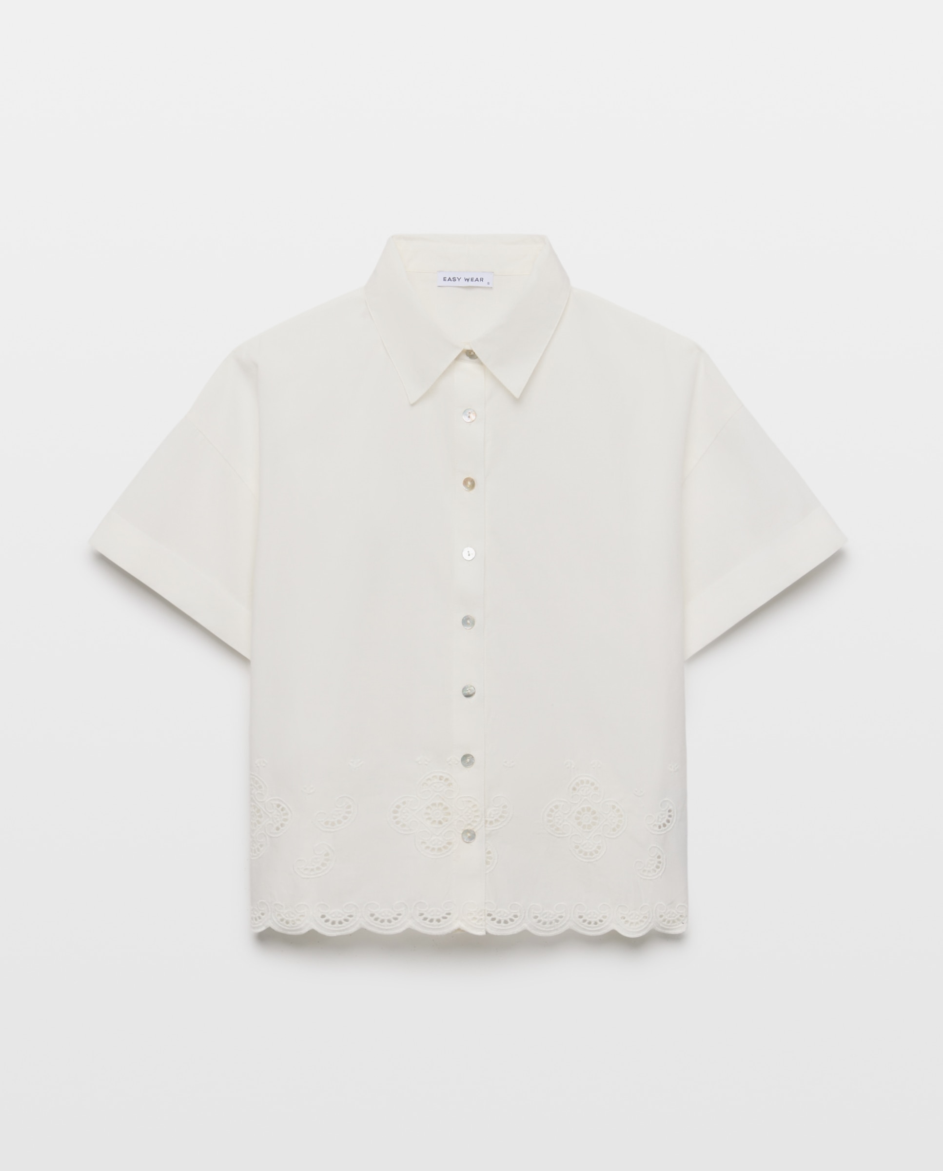 Camisa de popelina Branco-1