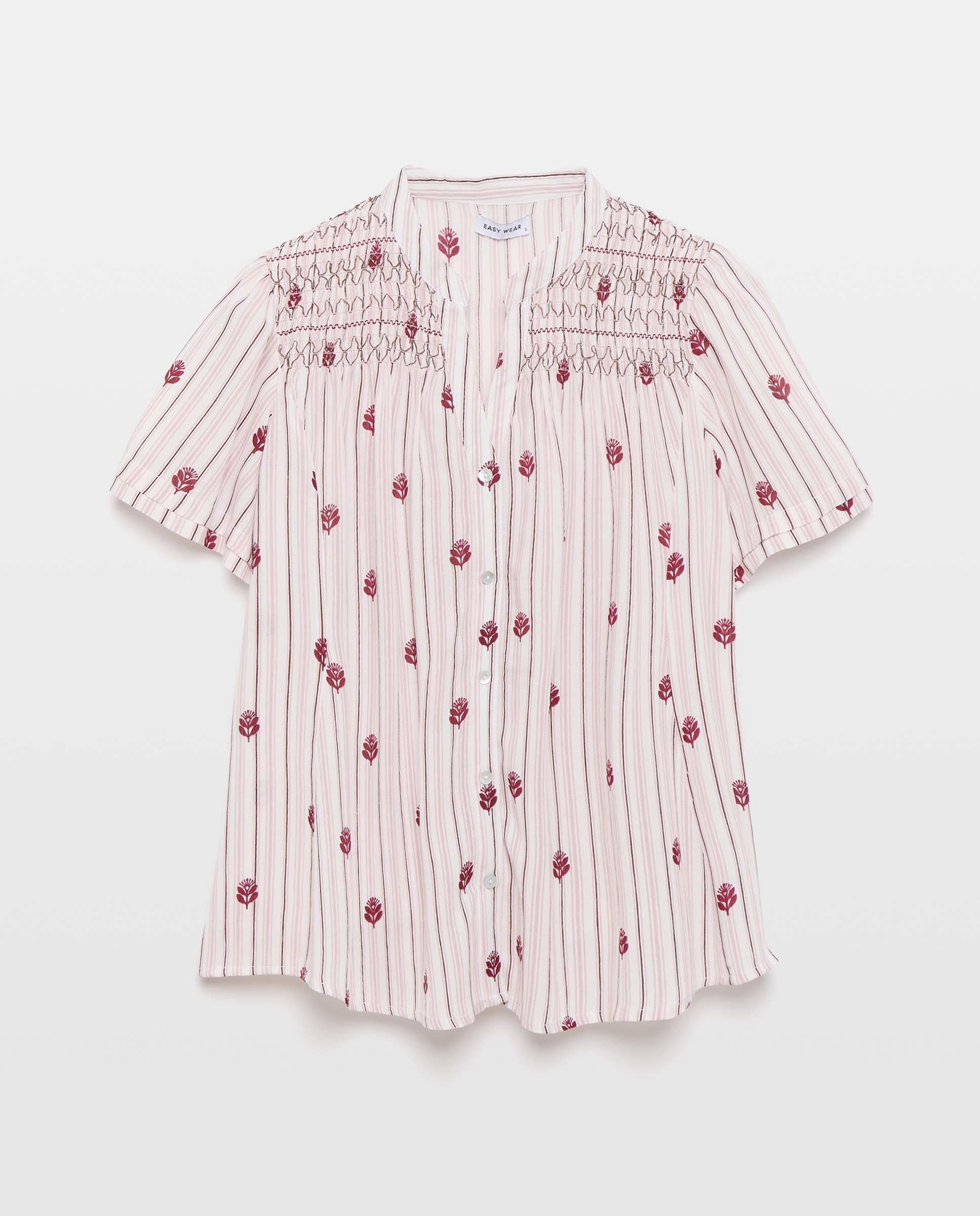 Blusa de Favos de Mel Rosa-4