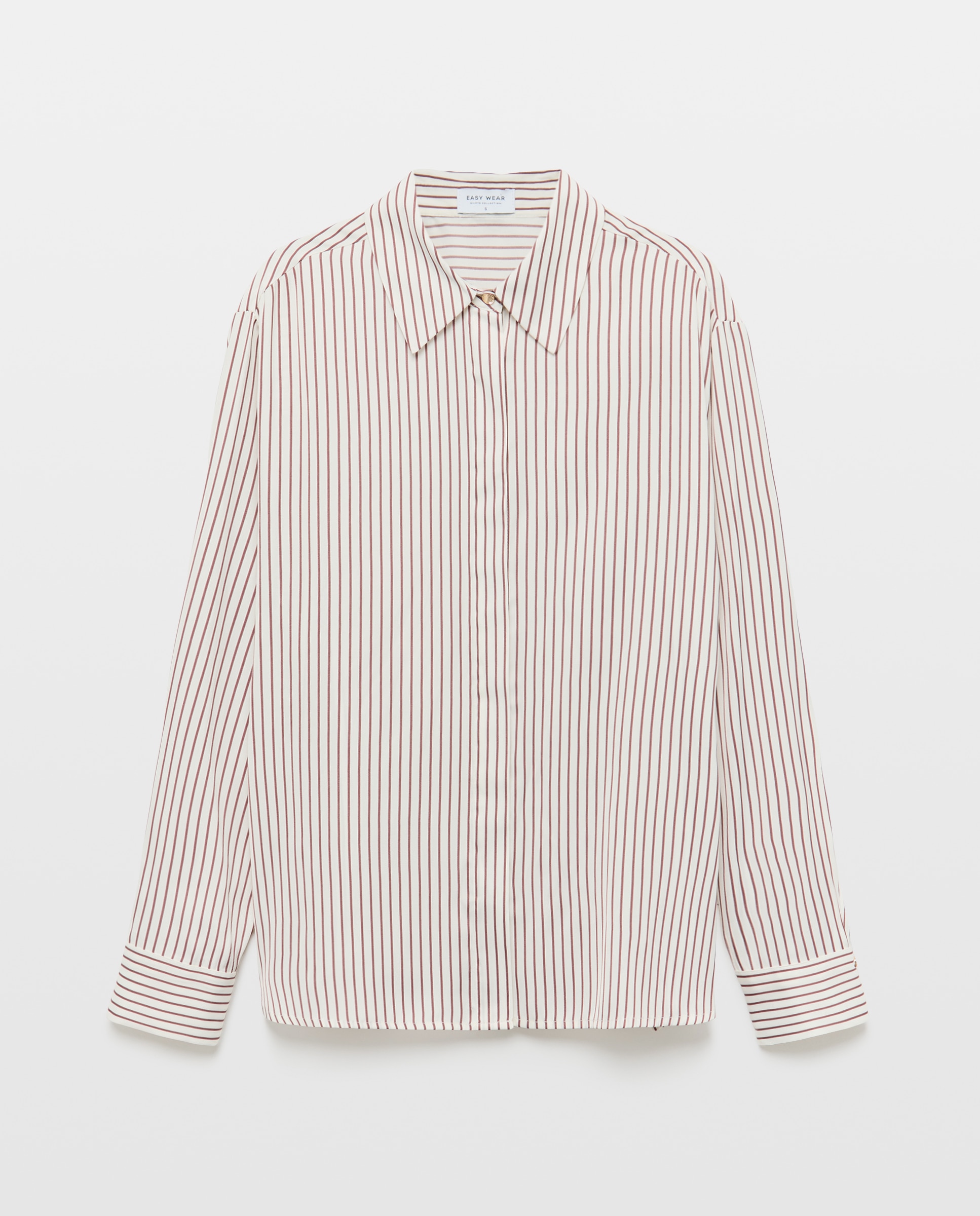 Camisa de mujer satinada - Easy Wear - Rojo Rojo-4