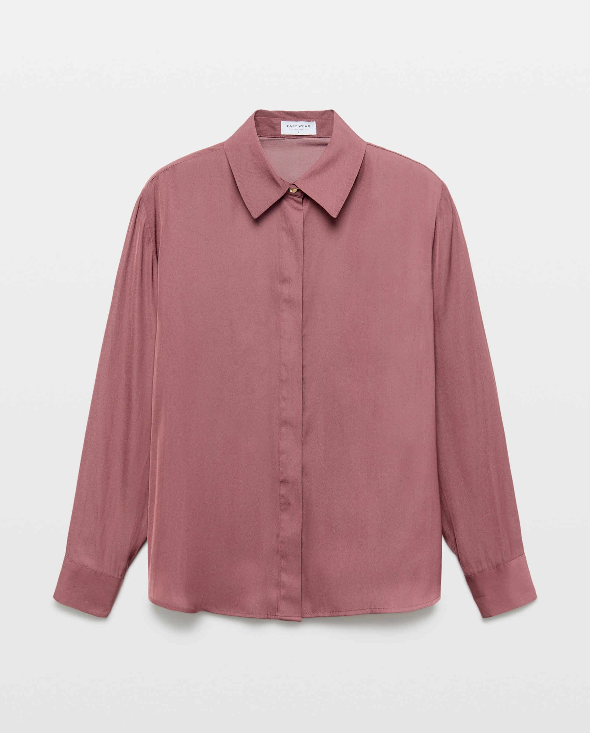 Camisa de mujer satinada - Easy Wear - Burdeos Burdeos-4