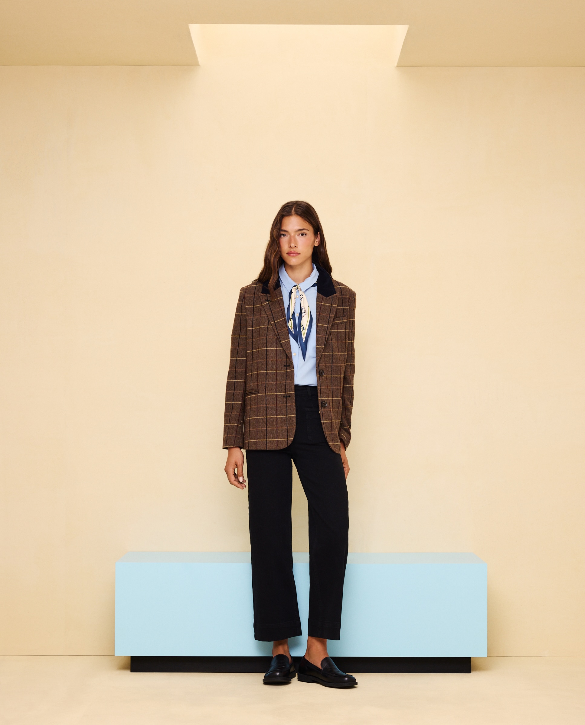 Camisa fluida lisa de mujer - Easy Wear - Blanco Blanco-2