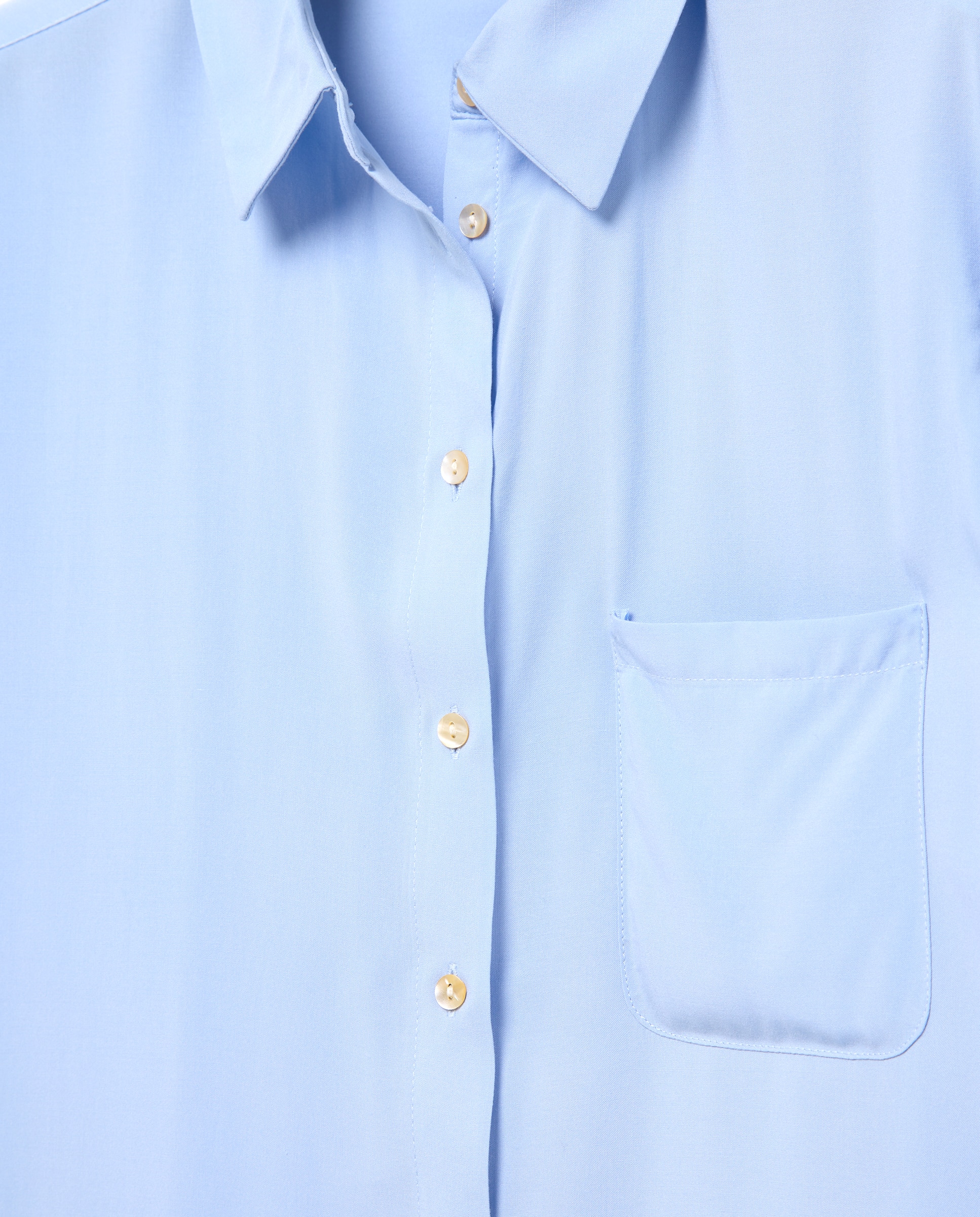 Camisa fluida lisa de mujer - Easy Wear - Blanco Blanco-5
