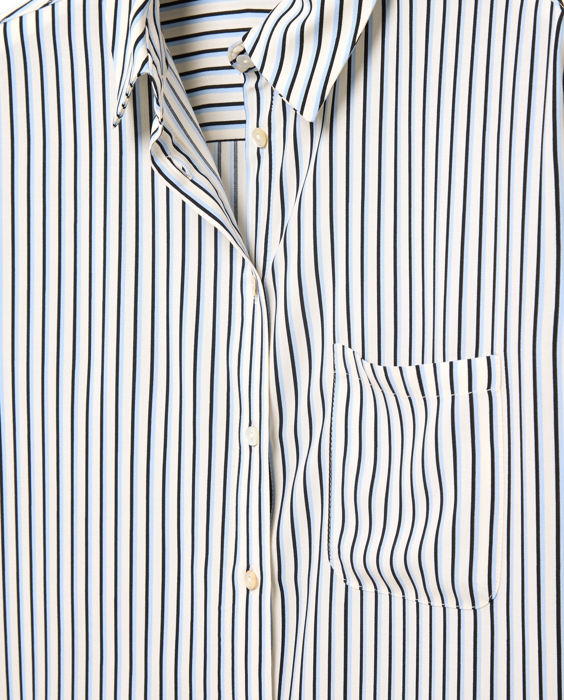Camisa fluida lisa de mujer - Easy Wear - Azul Azul-5
