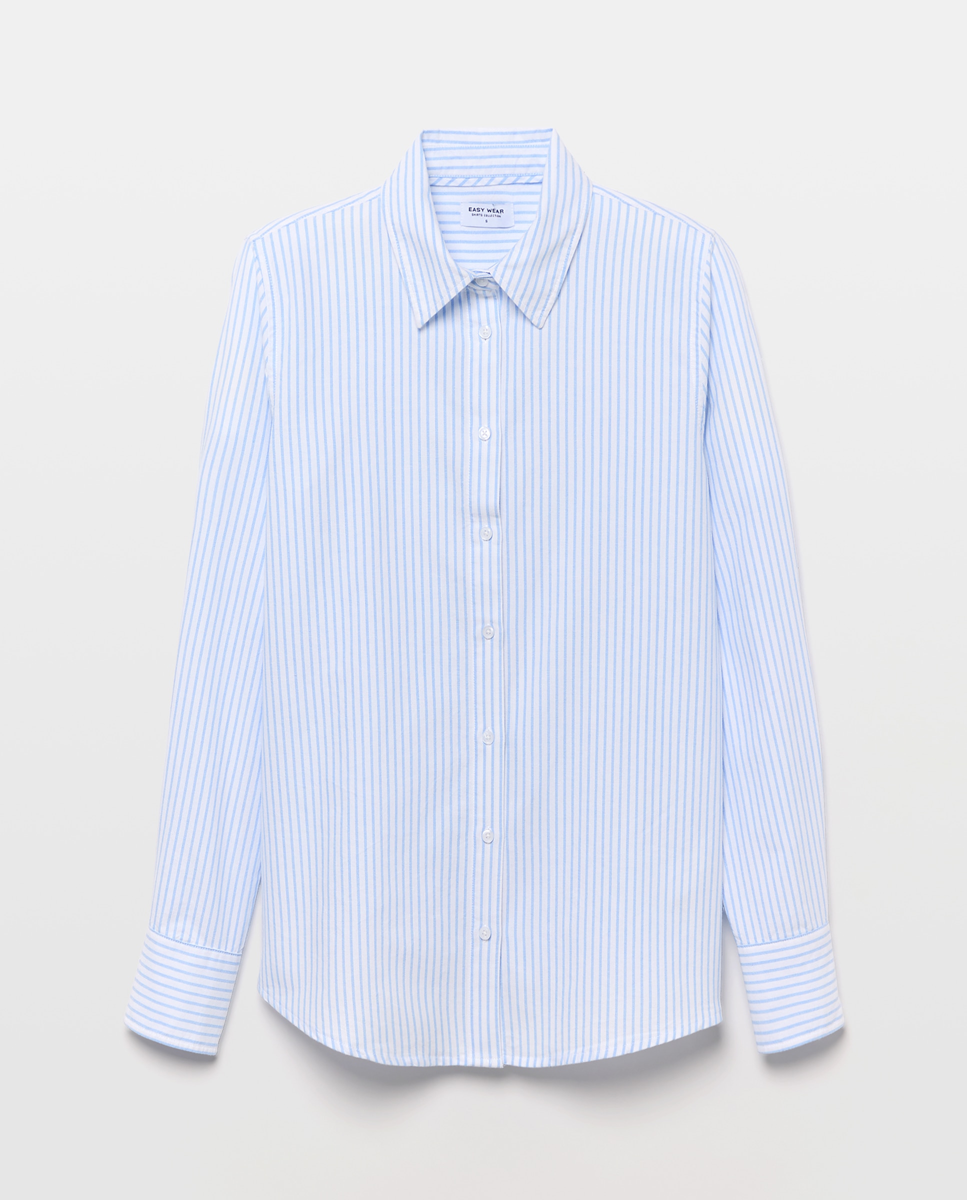 Camisa Oxford estampada de mujer - Easy Wear - Azul Azul-4
