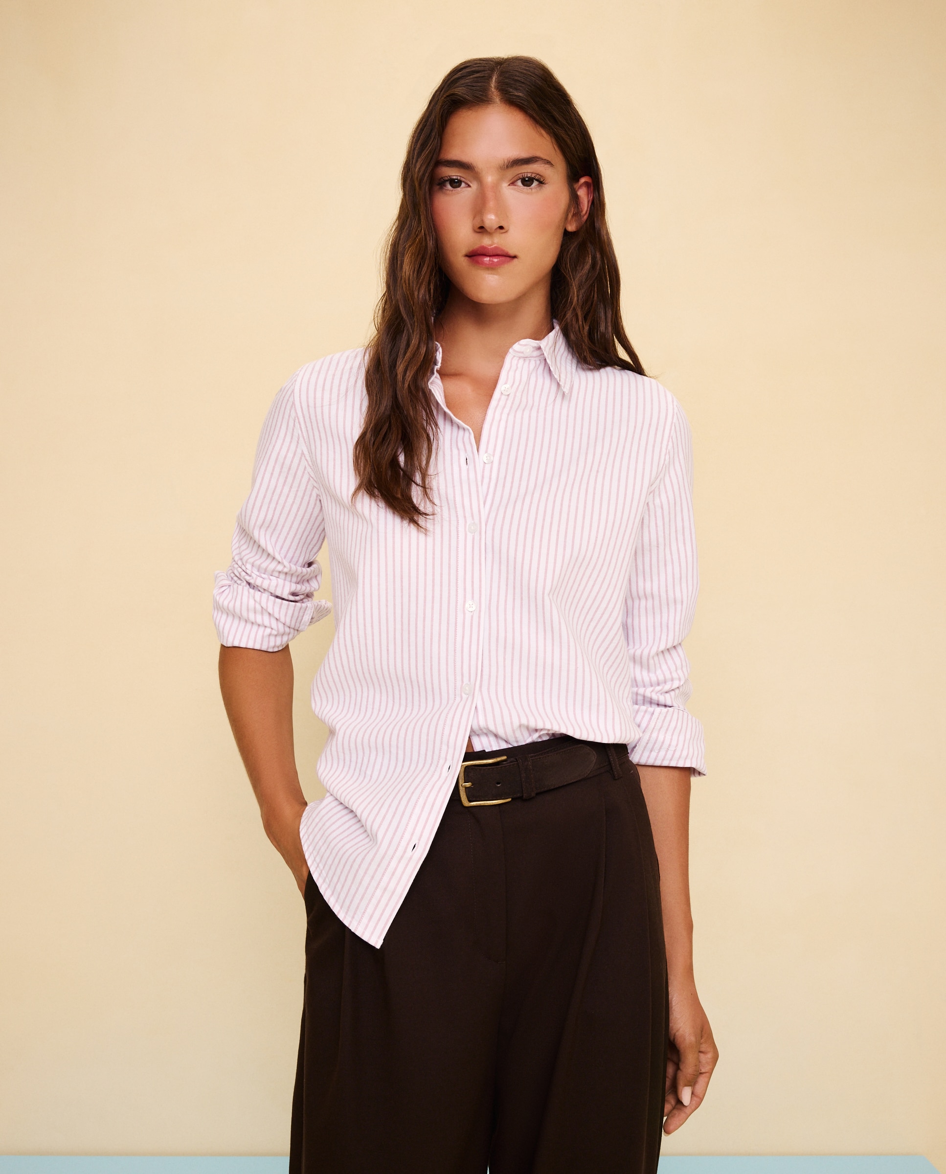 Imagen 2 de Camisa Oxford estampada de mujer - Easy Wear - Rosa Rosa